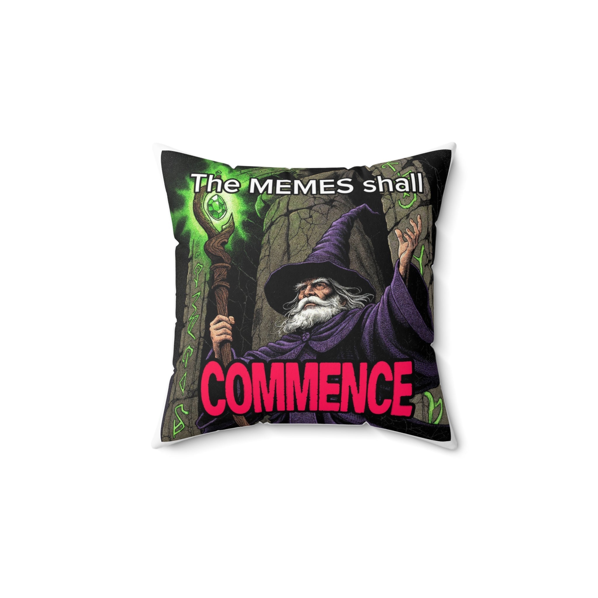 “Adulthood, very ghetto” Galactic Wizard Polyester Throw Pillow - The Galactic Wizard Emporium - Home Decor