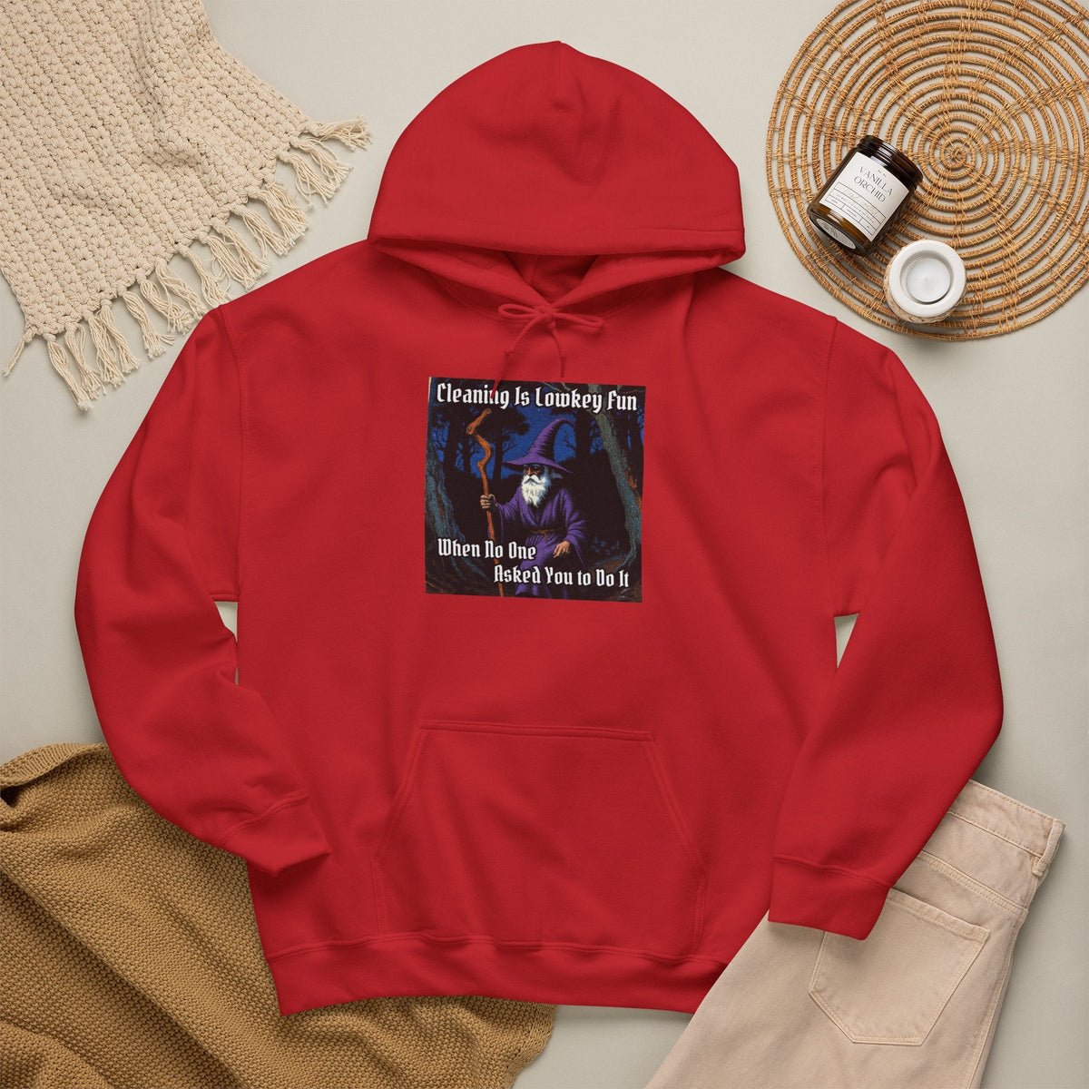 “Cleaning is Fun” Galactic Wizard Meme Unisex Hooded Sweatshirt - The Galactic Wizard Emporium - Hoodie