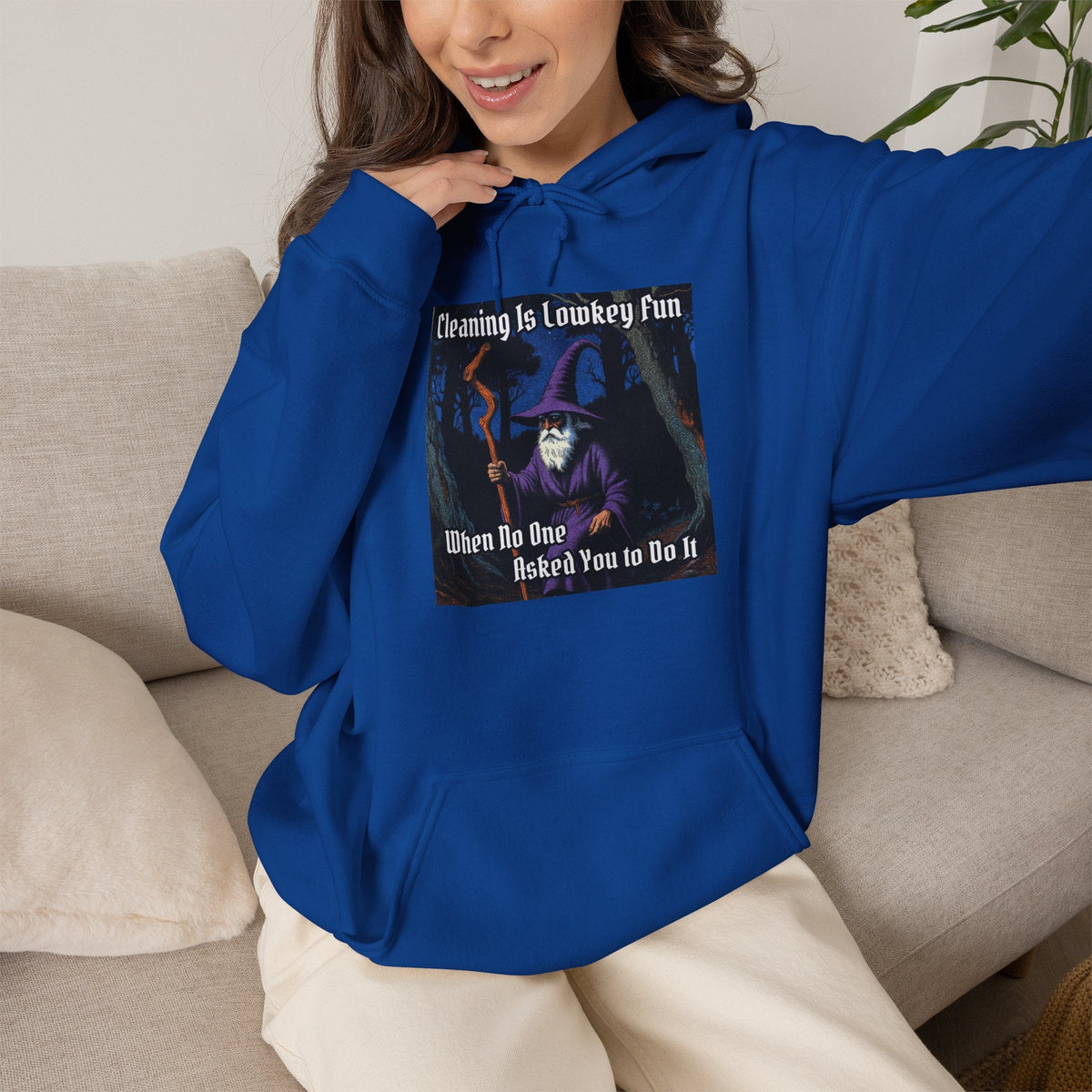 “Cleaning is Fun” Galactic Wizard Meme Unisex Hooded Sweatshirt - The Galactic Wizard Emporium - Hoodie