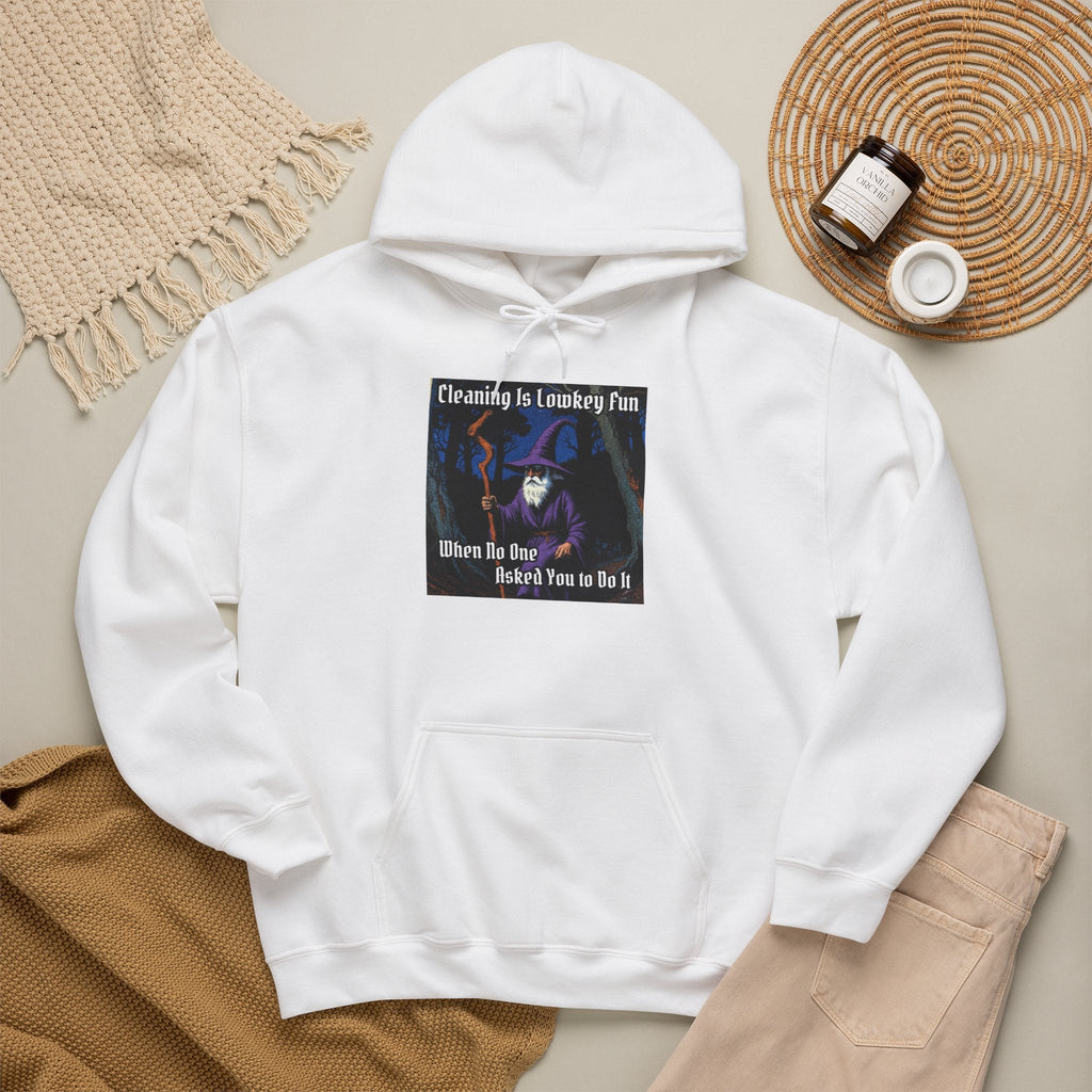 “Cleaning is Fun” Galactic Wizard Meme Unisex Hooded Sweatshirt - The Galactic Wizard Emporium - Hoodie