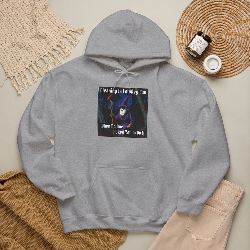 “Cleaning is Fun” Galactic Wizard Meme Unisex Hooded Sweatshirt - The Galactic Wizard Emporium - Hoodie