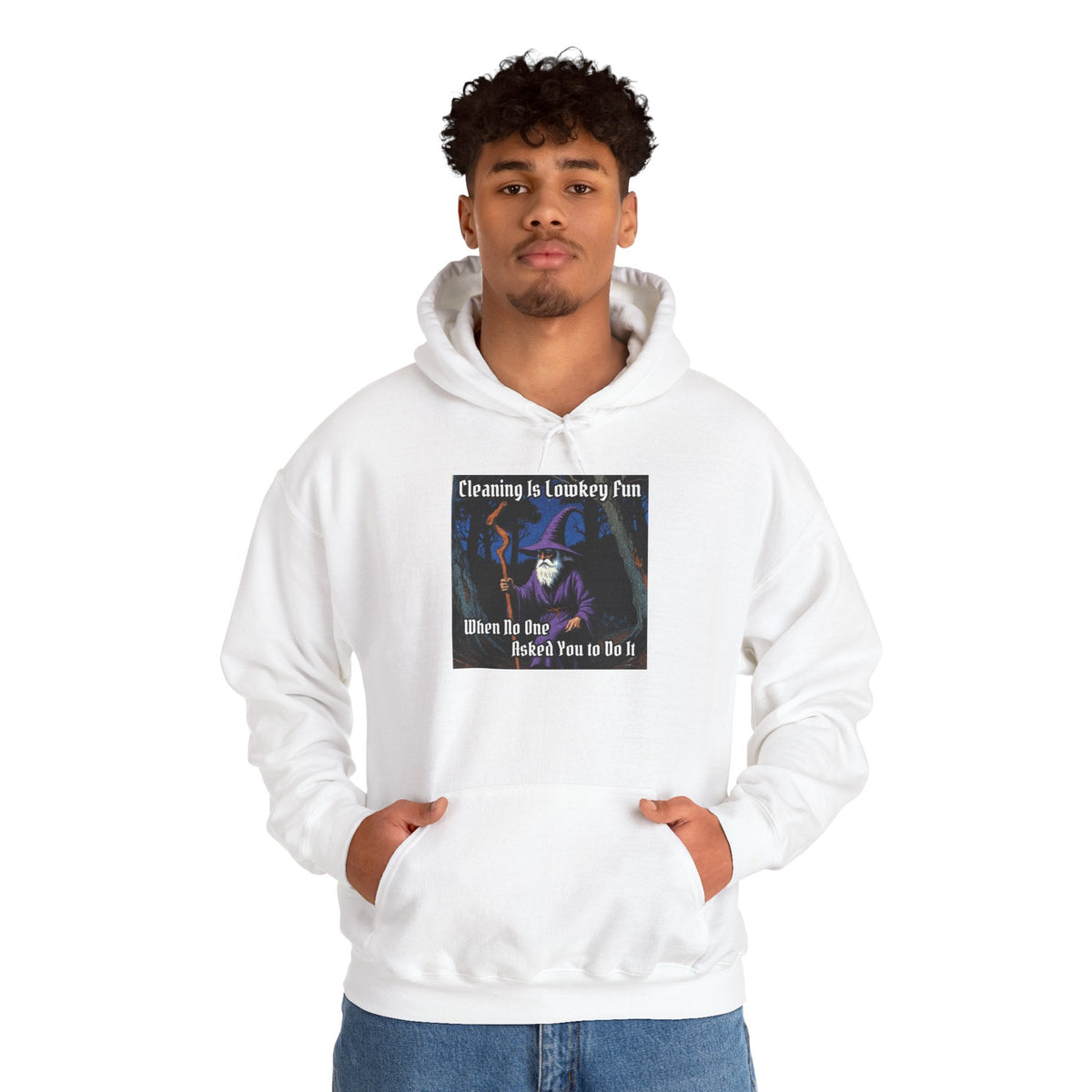 “Cleaning is Fun” Galactic Wizard Meme Unisex Hooded Sweatshirt - The Galactic Wizard Emporium - Hoodie