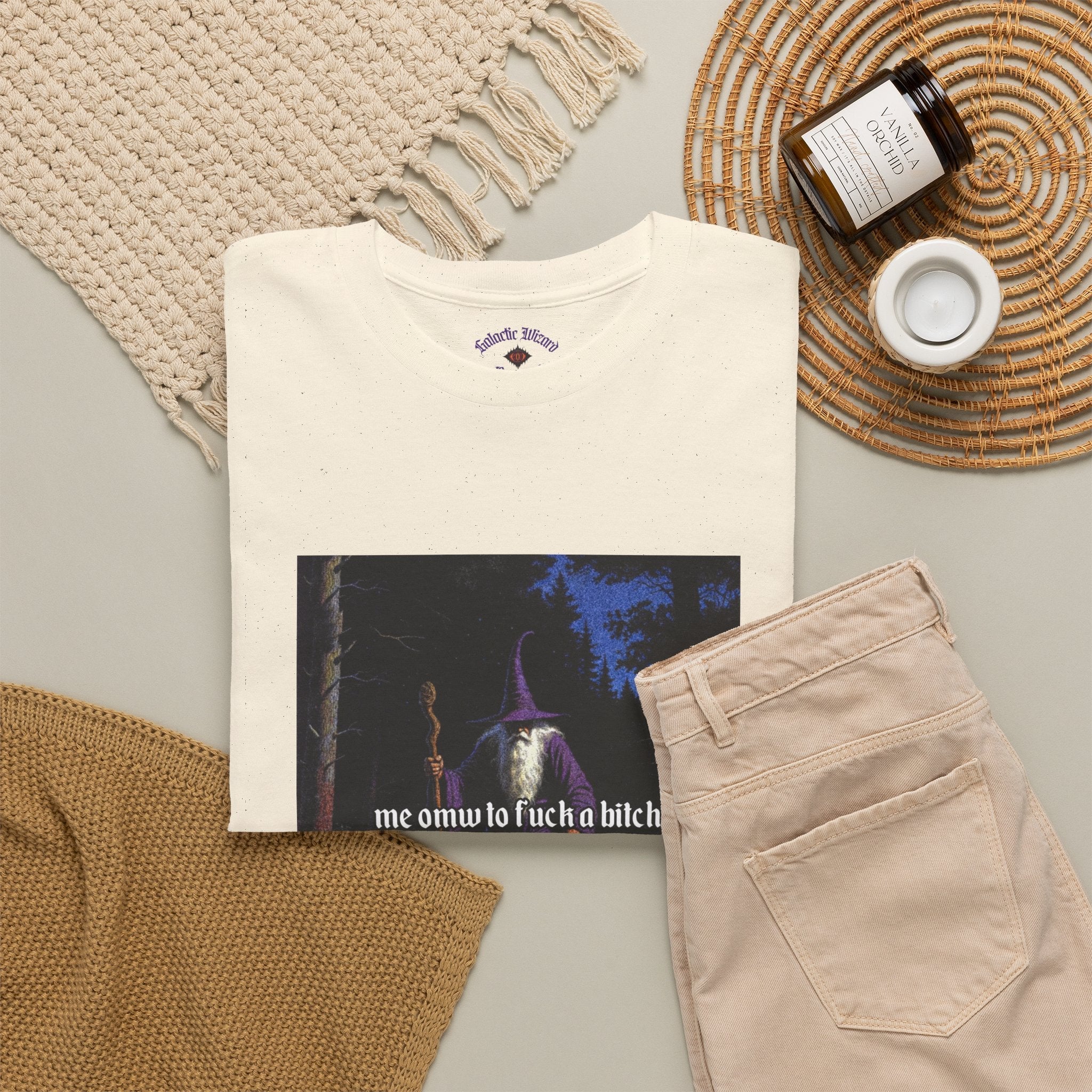“F*ck em up Majestically” Galactic Wizard Meme Heavyweight Cotton T-Shirt - The Galactic Wizard Emporium - T-Shirt
