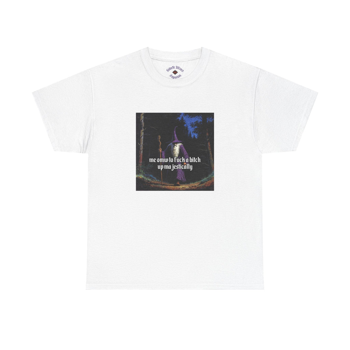 “F*ck em up Majestically” Galactic Wizard Meme Heavyweight Cotton T-Shirt - The Galactic Wizard Emporium - T-Shirt