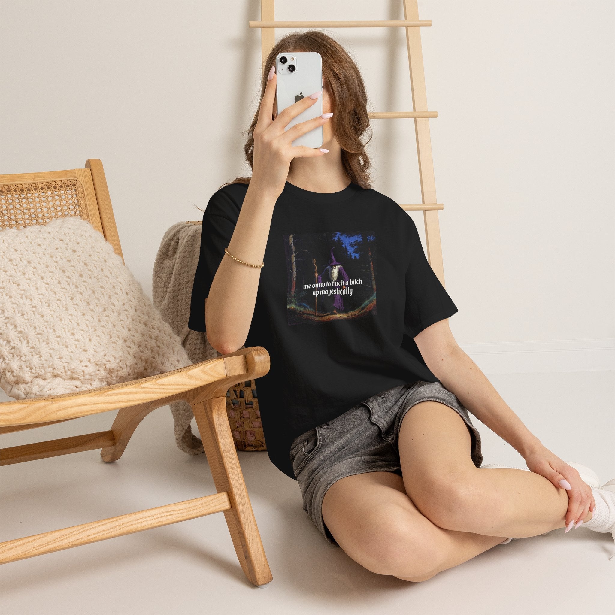 “F*ck em up Majestically” Galactic Wizard Meme Heavyweight Cotton T-Shirt - The Galactic Wizard Emporium - T-Shirt