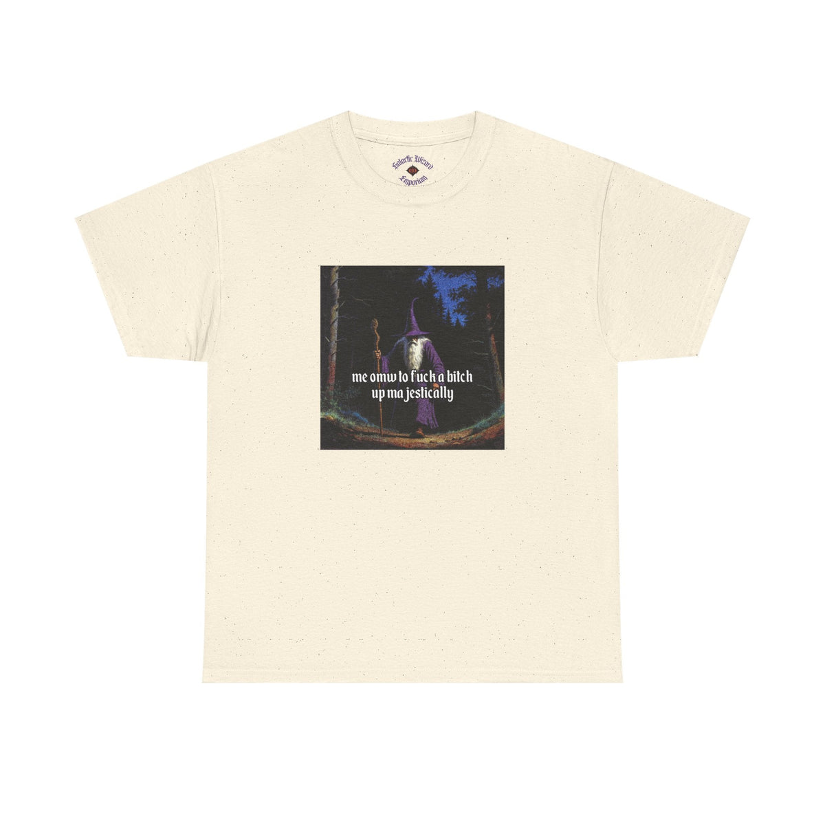 “F*ck em up Majestically” Galactic Wizard Meme Heavyweight Cotton T-Shirt - The Galactic Wizard Emporium - T-Shirt