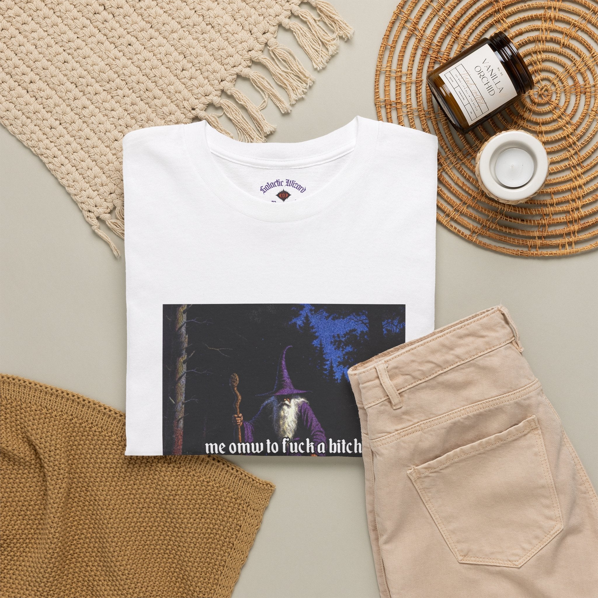“F*ck em up Majestically” Galactic Wizard Meme Heavyweight Cotton T-Shirt - The Galactic Wizard Emporium - T-Shirt