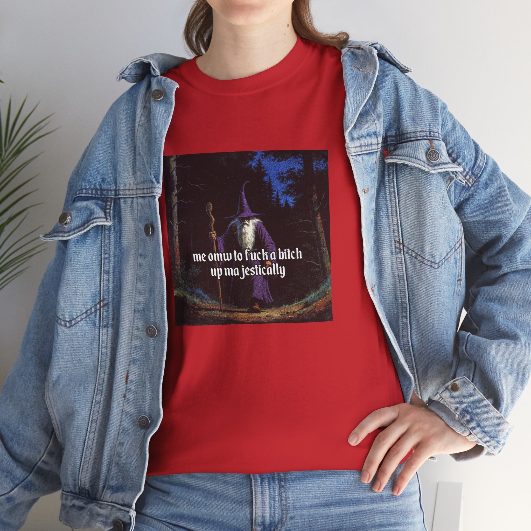 “F*ck em up Majestically” Galactic Wizard Meme Heavyweight Cotton T-Shirt - The Galactic Wizard Emporium - T-Shirt