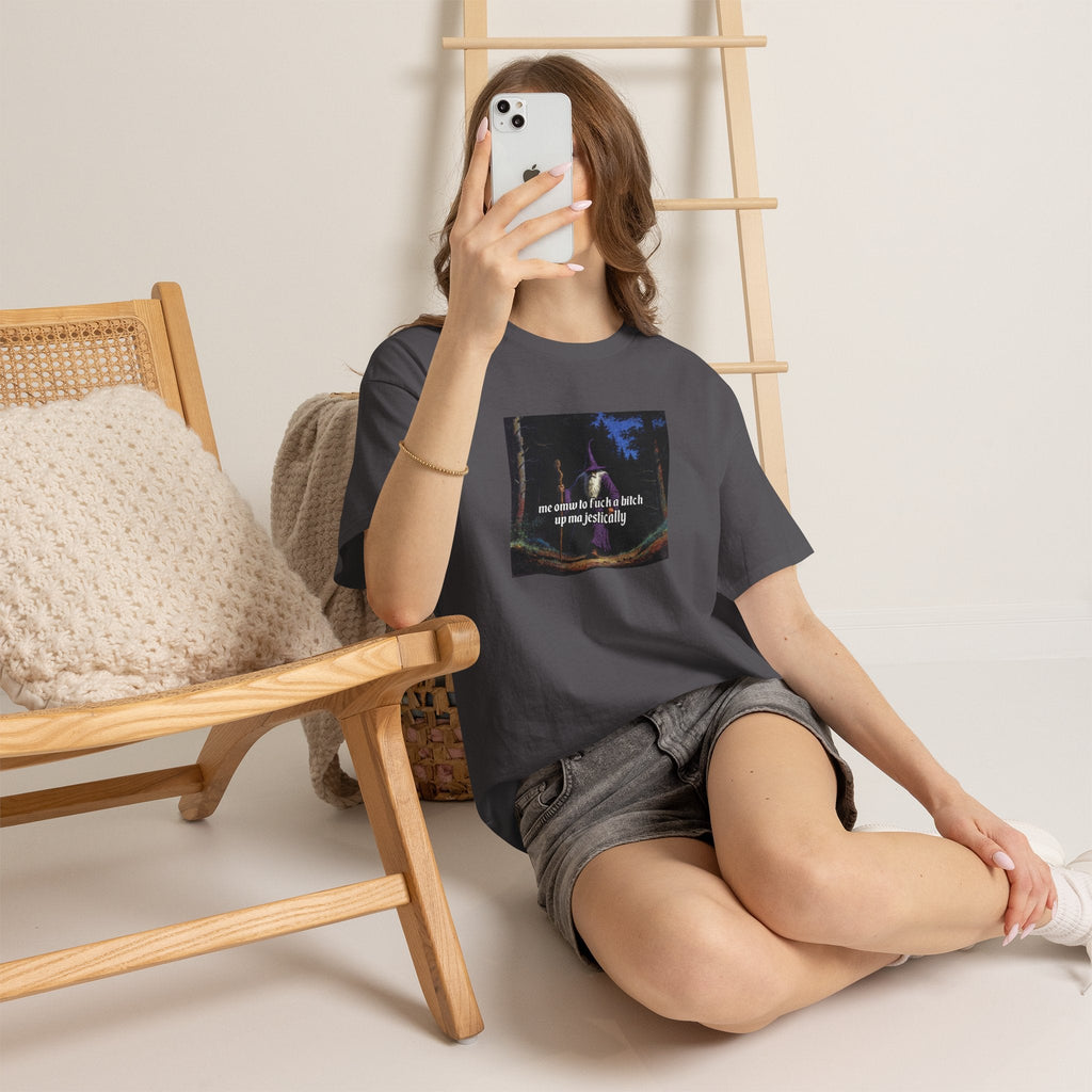 “F*ck em up Majestically” Galactic Wizard Meme Heavyweight Cotton T-Shirt - The Galactic Wizard Emporium - T-Shirt
