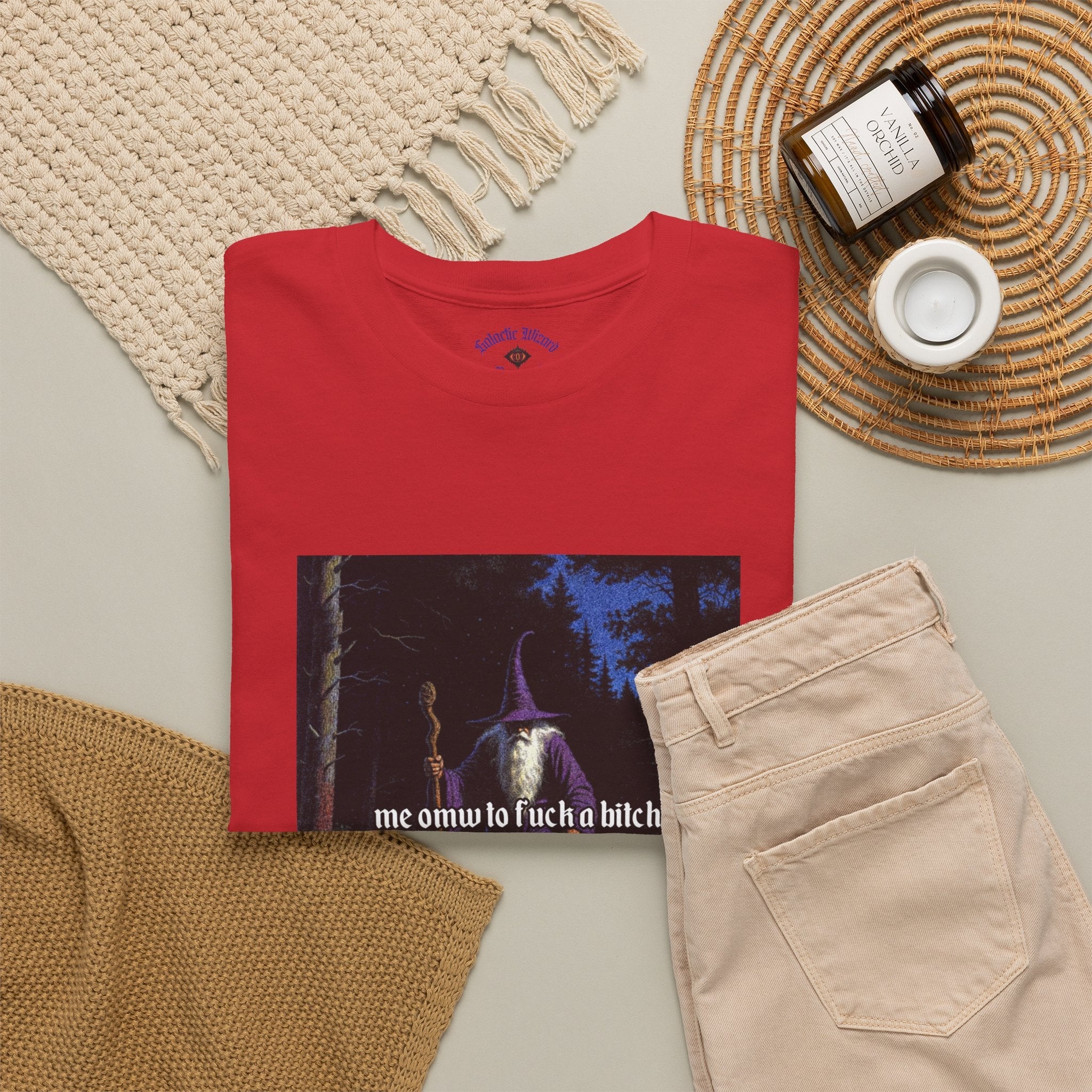 “F*ck em up Majestically” Galactic Wizard Meme Heavyweight Cotton T-Shirt - The Galactic Wizard Emporium - T-Shirt