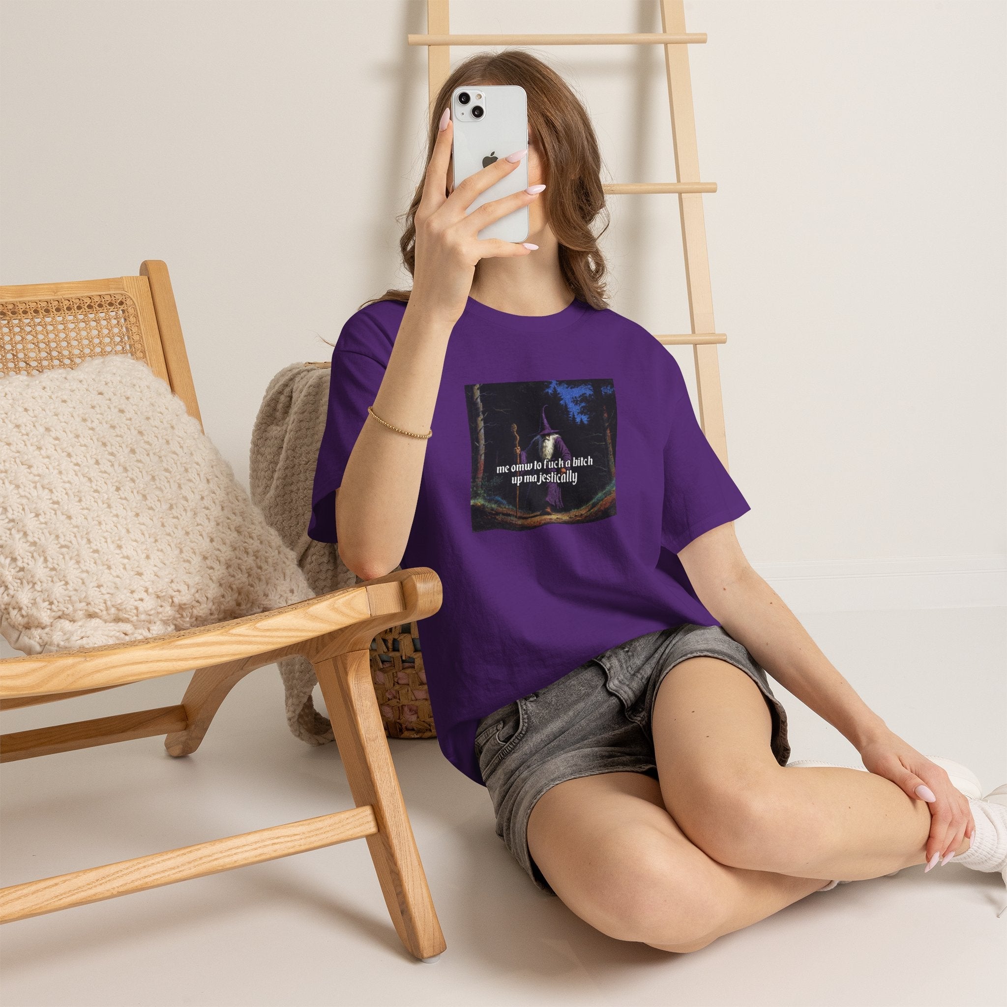 “F*ck em up Majestically” Galactic Wizard Meme Heavyweight Cotton T-Shirt - The Galactic Wizard Emporium - T-Shirt