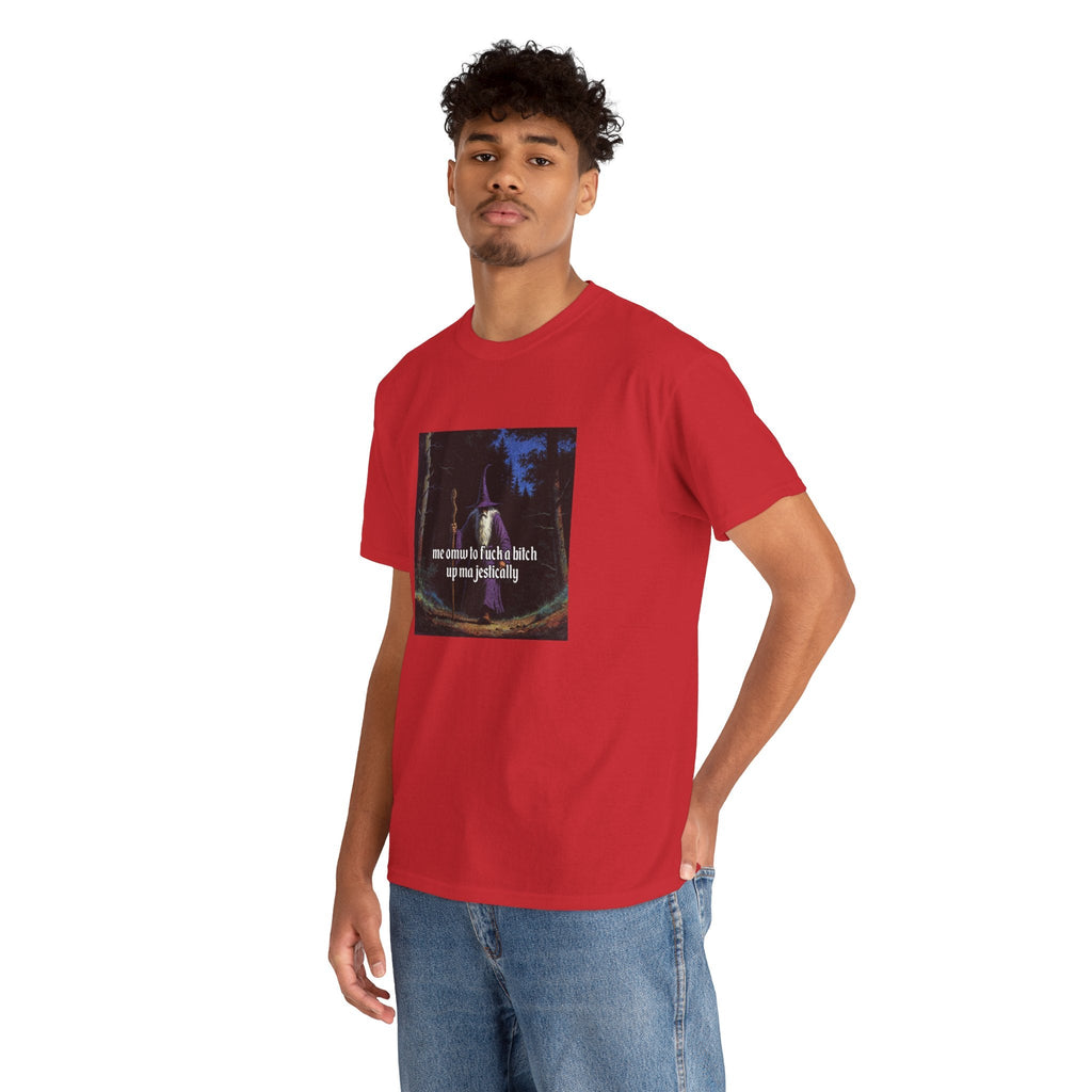 “F*ck em up Majestically” Galactic Wizard Meme Heavyweight Cotton T-Shirt - The Galactic Wizard Emporium - T-Shirt