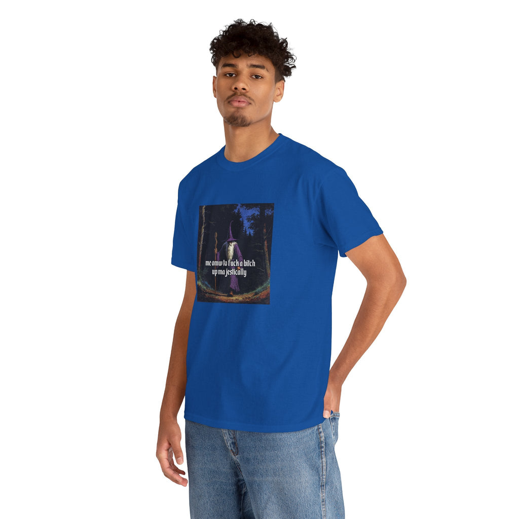 “F*ck em up Majestically” Galactic Wizard Meme Heavyweight Cotton T-Shirt - The Galactic Wizard Emporium - T-Shirt