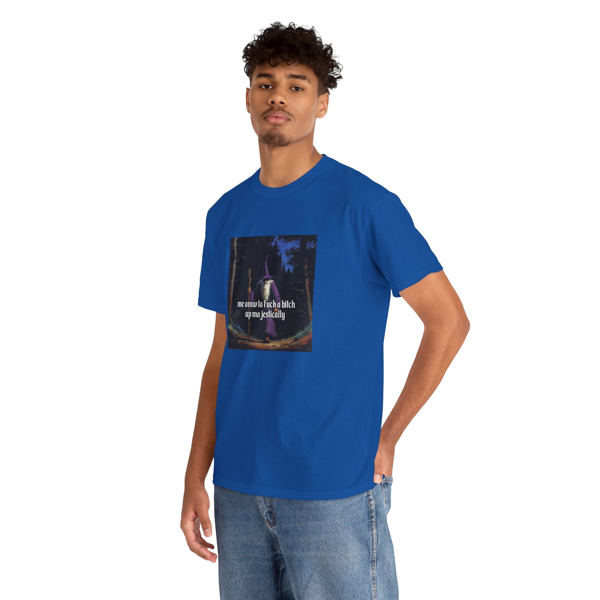 “F*ck em up Majestically” Galactic Wizard Meme Heavyweight Cotton T-Shirt - The Galactic Wizard Emporium - T-Shirt