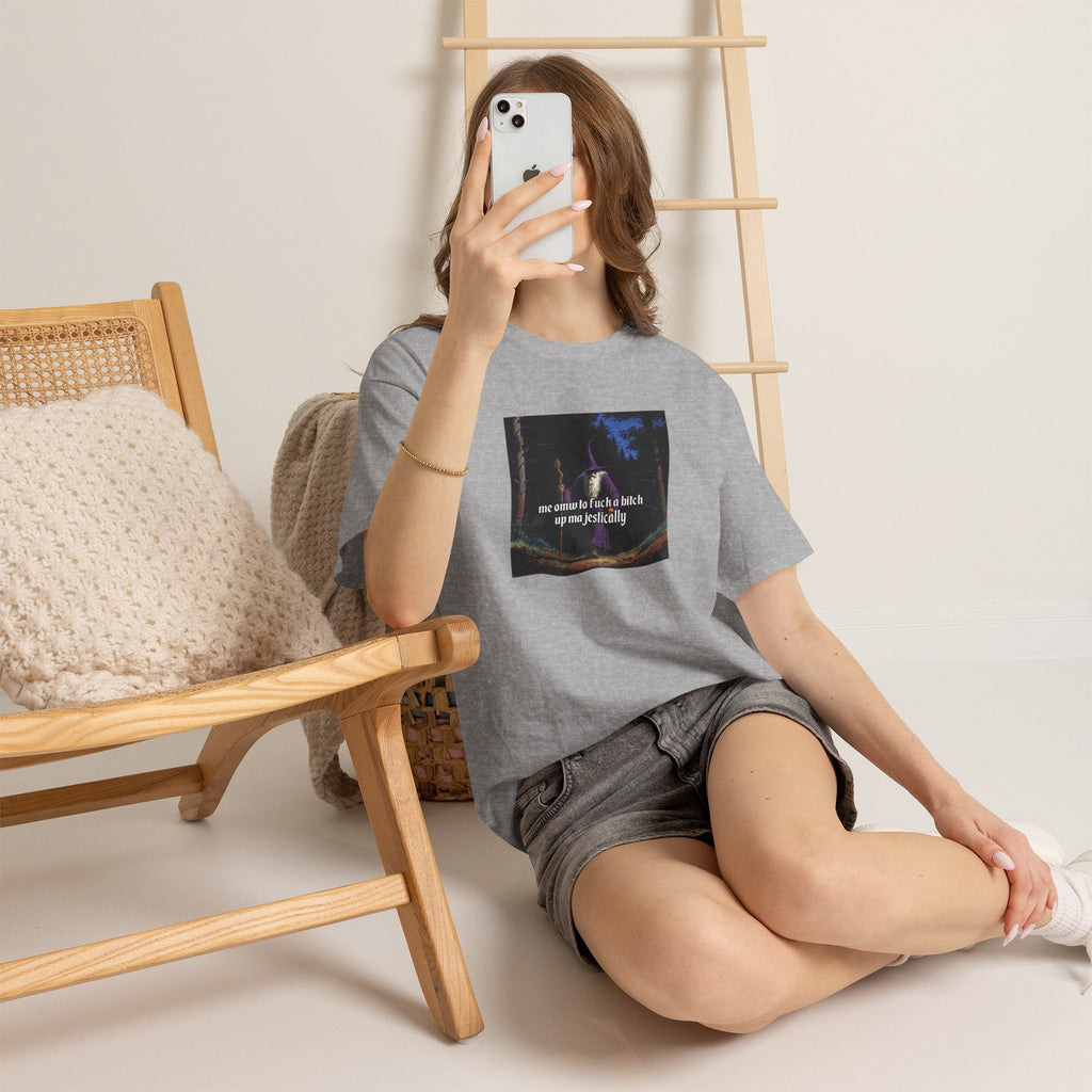 “F*ck em up Majestically” Galactic Wizard Meme Heavyweight Cotton T-Shirt - The Galactic Wizard Emporium - T-Shirt
