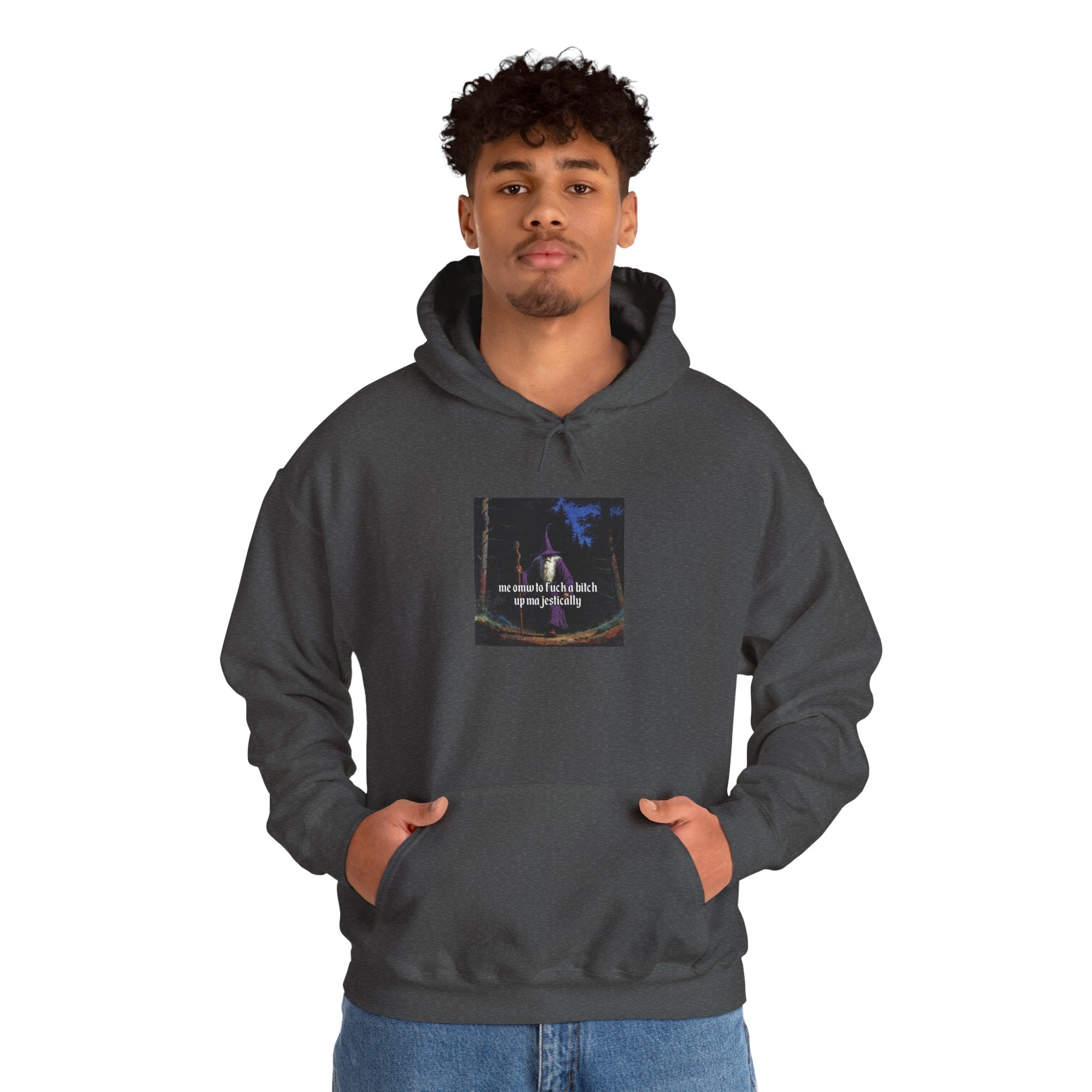 “F*ck em up Majestically” Galactic Wizard Meme Unisex Hooded Sweatshirt - The Galactic Wizard Emporium - Hoodie