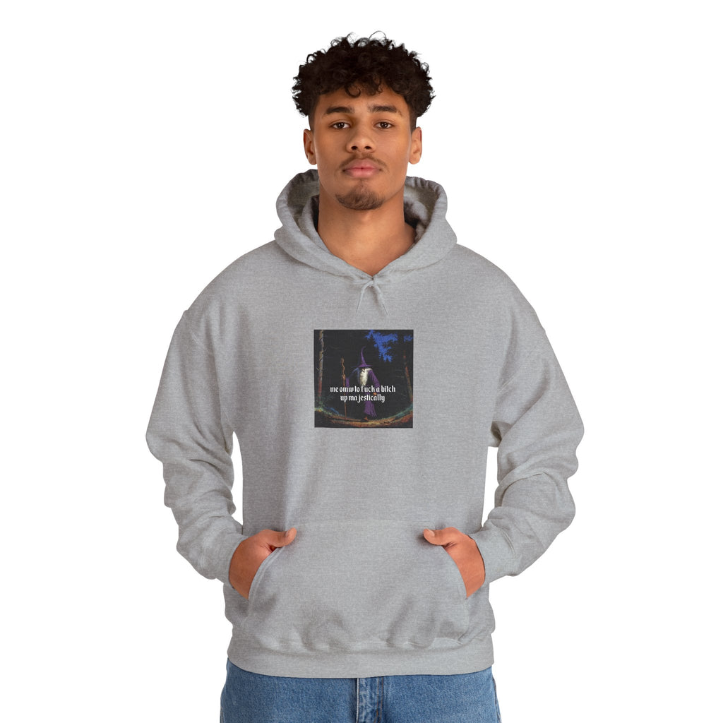“F*ck em up Majestically” Galactic Wizard Meme Unisex Hooded Sweatshirt - The Galactic Wizard Emporium - Hoodie