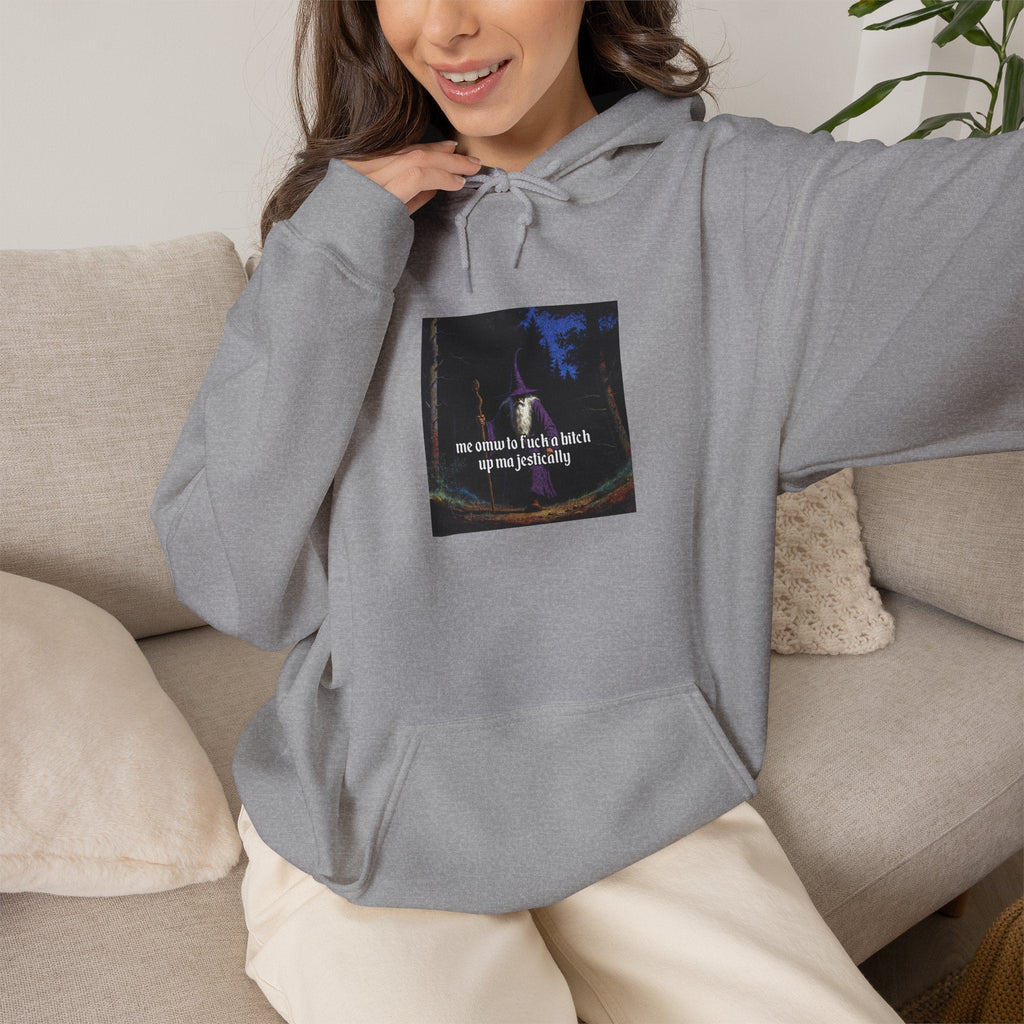 “F*ck em up Majestically” Galactic Wizard Meme Unisex Hooded Sweatshirt - The Galactic Wizard Emporium - Hoodie