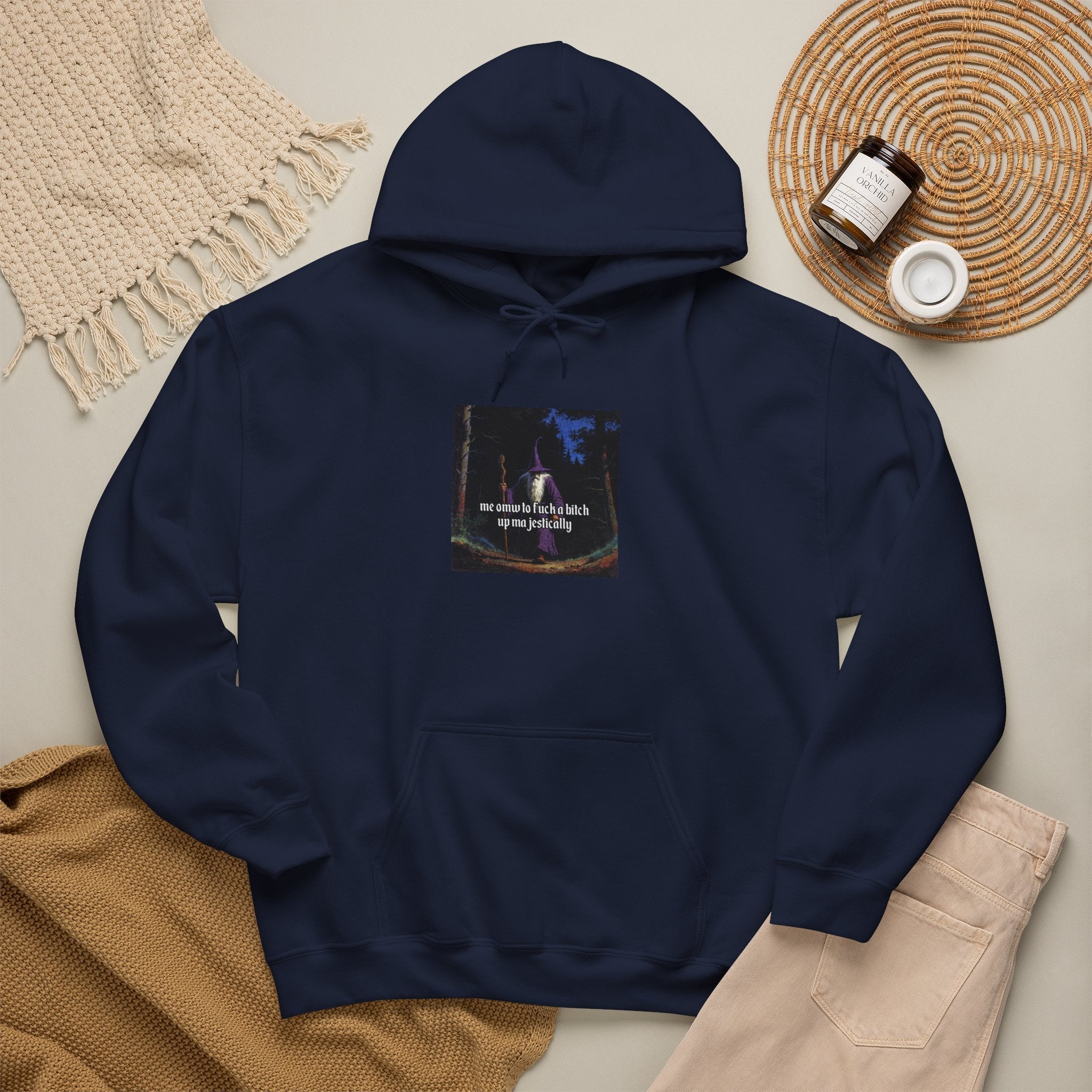 “F*ck em up Majestically” Galactic Wizard Meme Unisex Hooded Sweatshirt - The Galactic Wizard Emporium - Hoodie