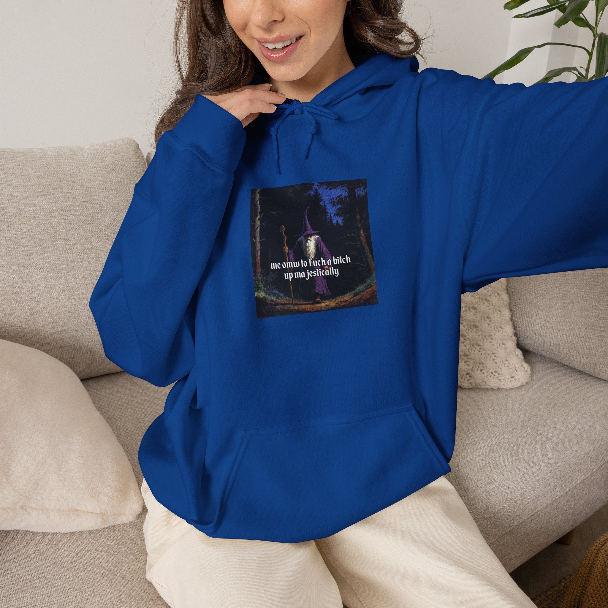“F*ck em up Majestically” Galactic Wizard Meme Unisex Hooded Sweatshirt - The Galactic Wizard Emporium - Hoodie
