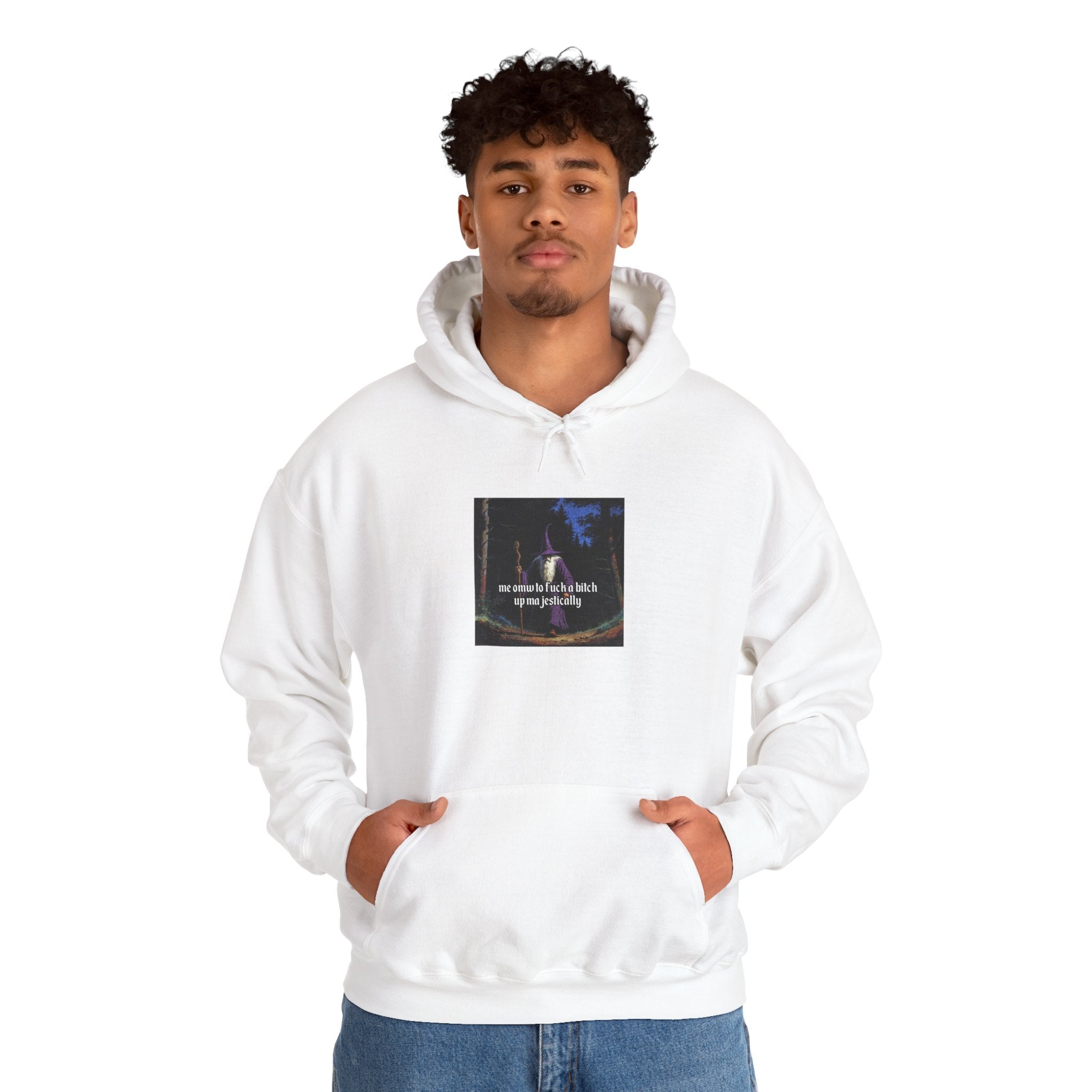 “F*ck em up Majestically” Galactic Wizard Meme Unisex Hooded Sweatshirt - The Galactic Wizard Emporium - Hoodie
