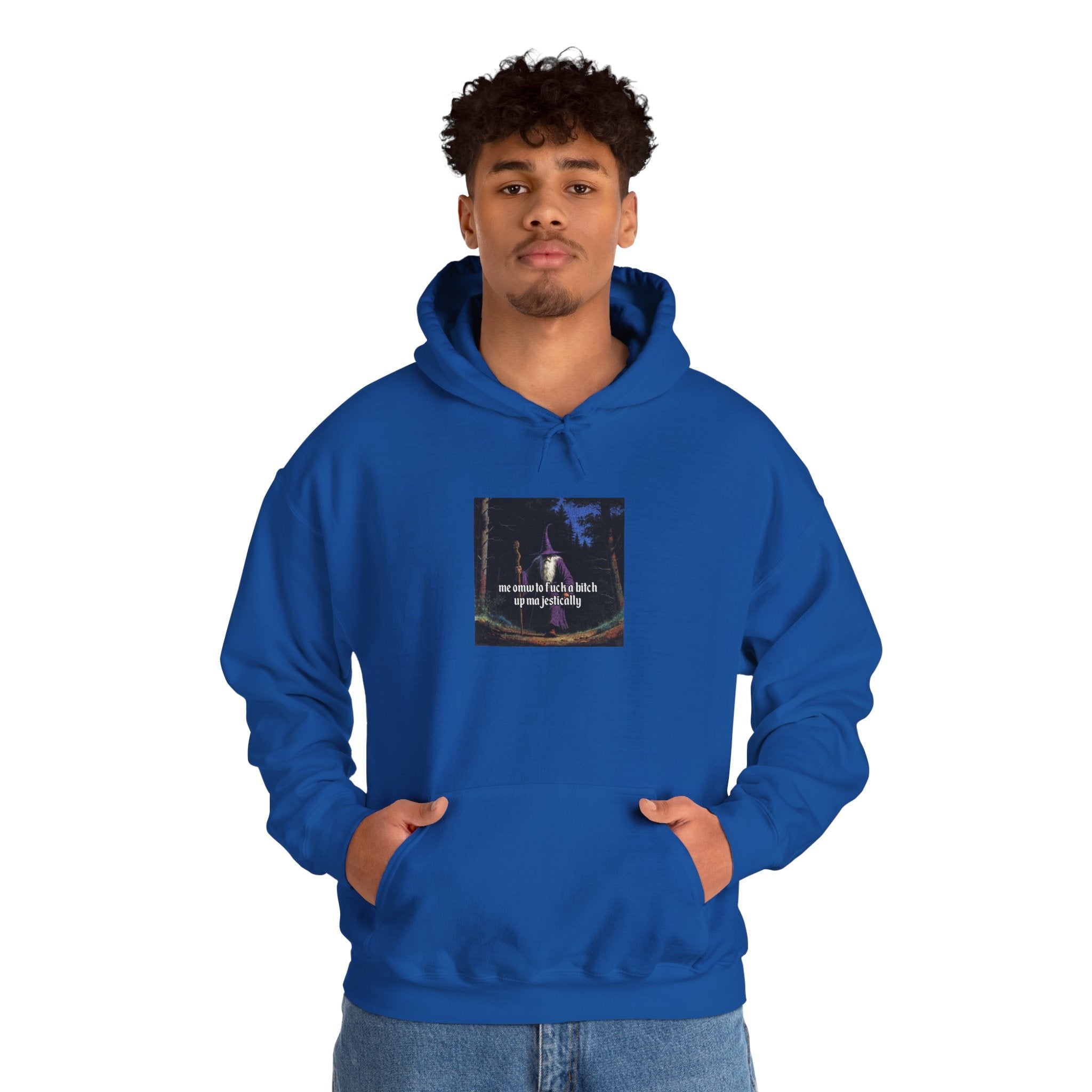 “F*ck em up Majestically” Galactic Wizard Meme Unisex Hooded Sweatshirt - The Galactic Wizard Emporium - Hoodie