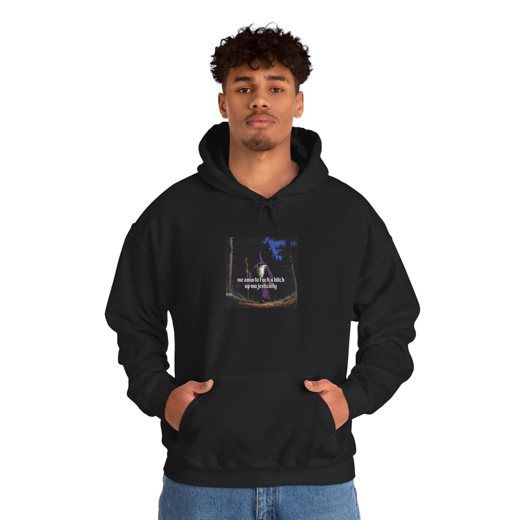 “F*ck em up Majestically” Galactic Wizard Meme Unisex Hooded Sweatshirt - The Galactic Wizard Emporium - Hoodie
