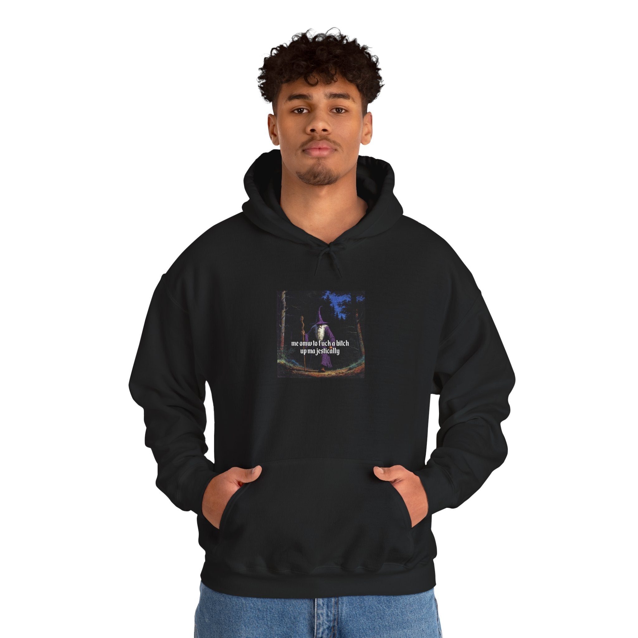 “F*ck em up Majestically” Galactic Wizard Meme Unisex Hooded Sweatshirt - The Galactic Wizard Emporium - Hoodie