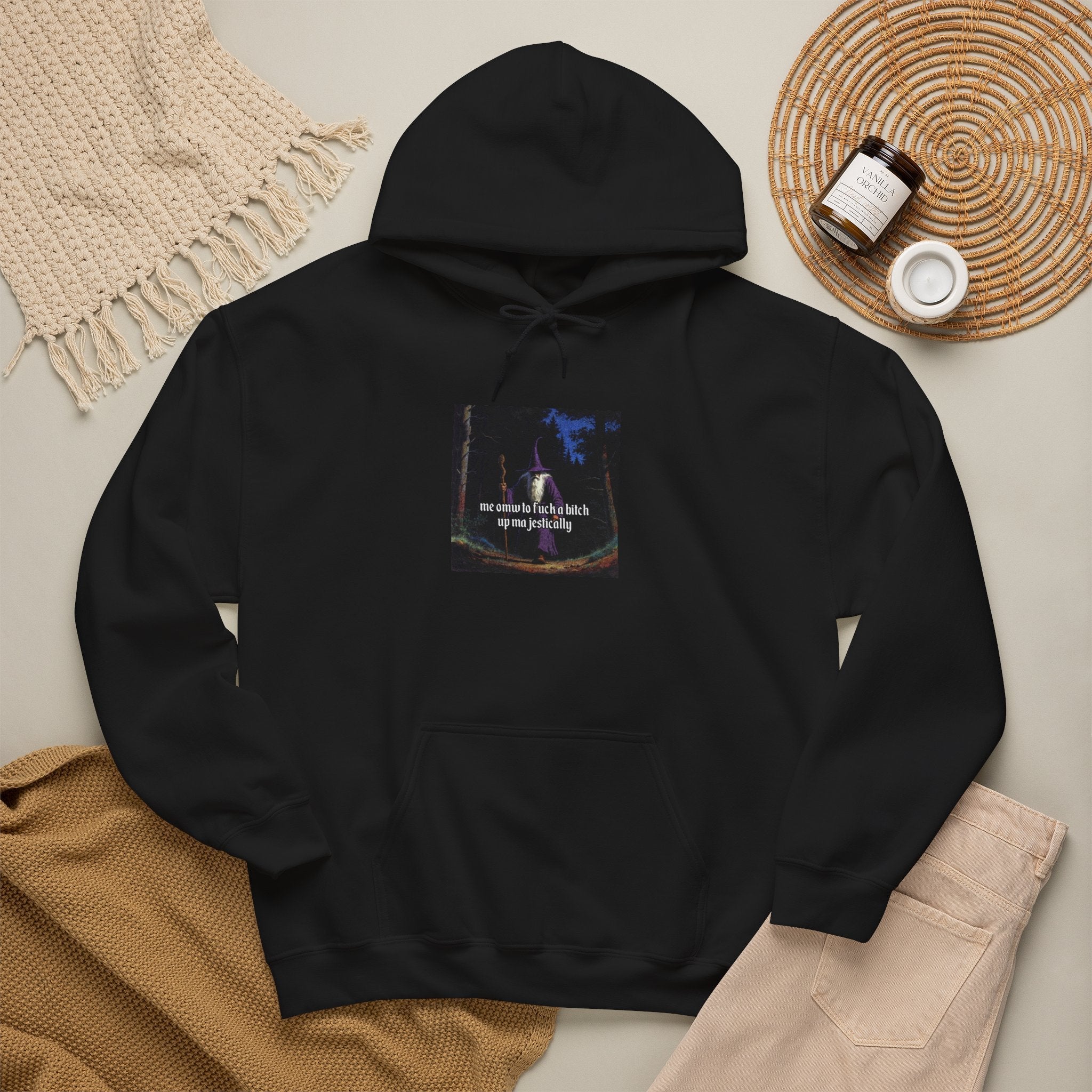 “F*ck em up Majestically” Galactic Wizard Meme Unisex Hooded Sweatshirt - The Galactic Wizard Emporium - Hoodie