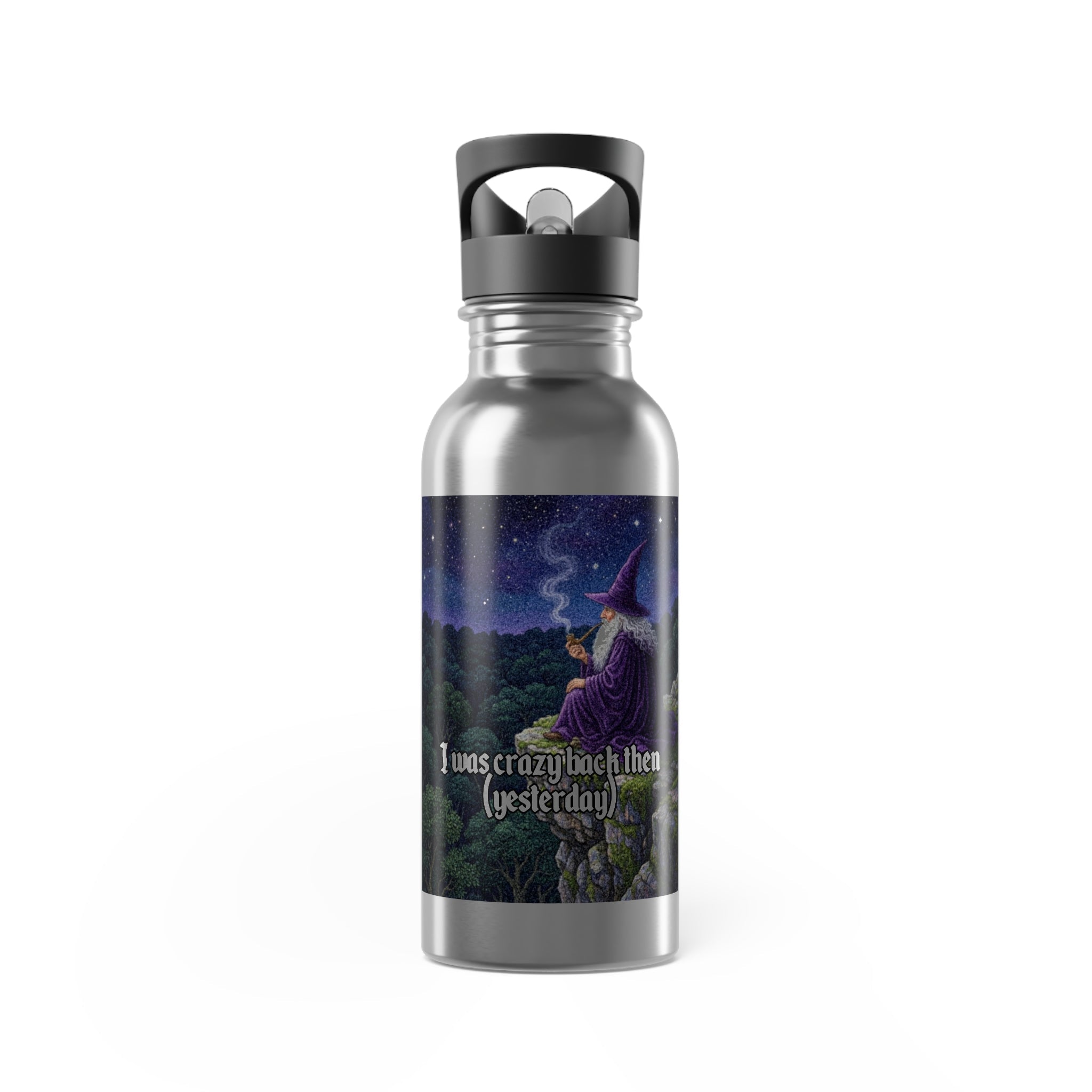 “I was crazy back then” 20oz Stainless Steel Straw Bottle Galactic Wizard - The Galactic Wizard Emporium - Mug