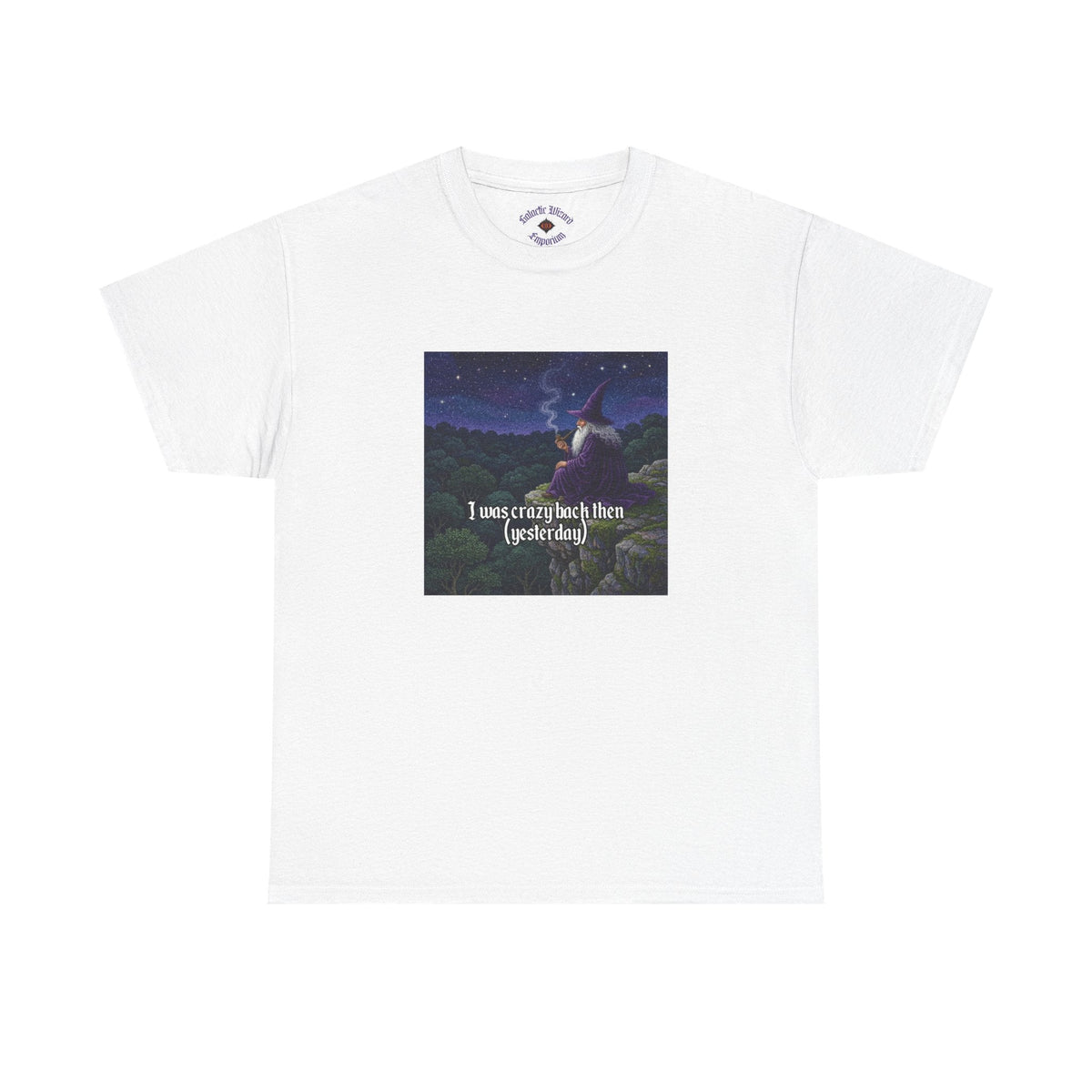 “I was crazy back then” Galactic Wizard Meme Heavyweight Cotton T-Shirt - The Galactic Wizard Emporium - T-Shirt
