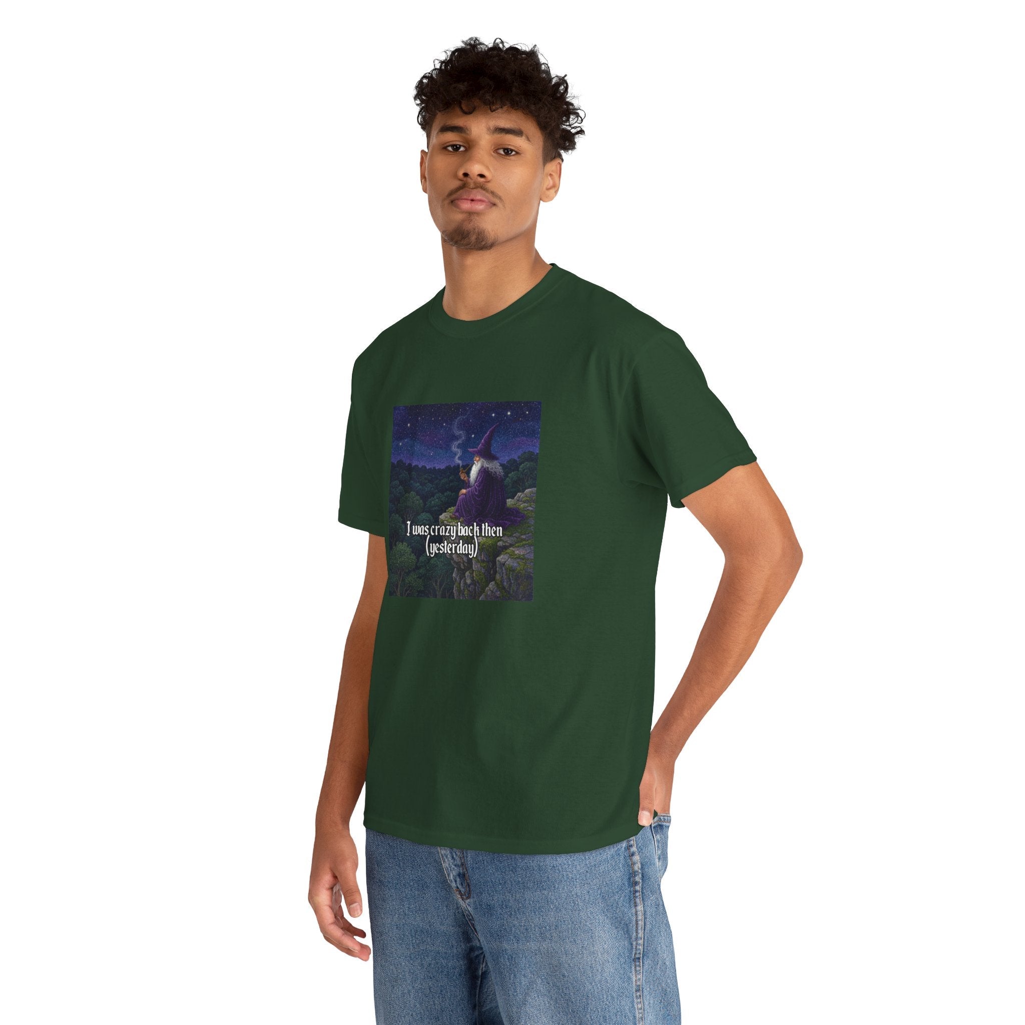 “I was crazy back then” Galactic Wizard Meme Heavyweight Cotton T-Shirt - The Galactic Wizard Emporium - T-Shirt