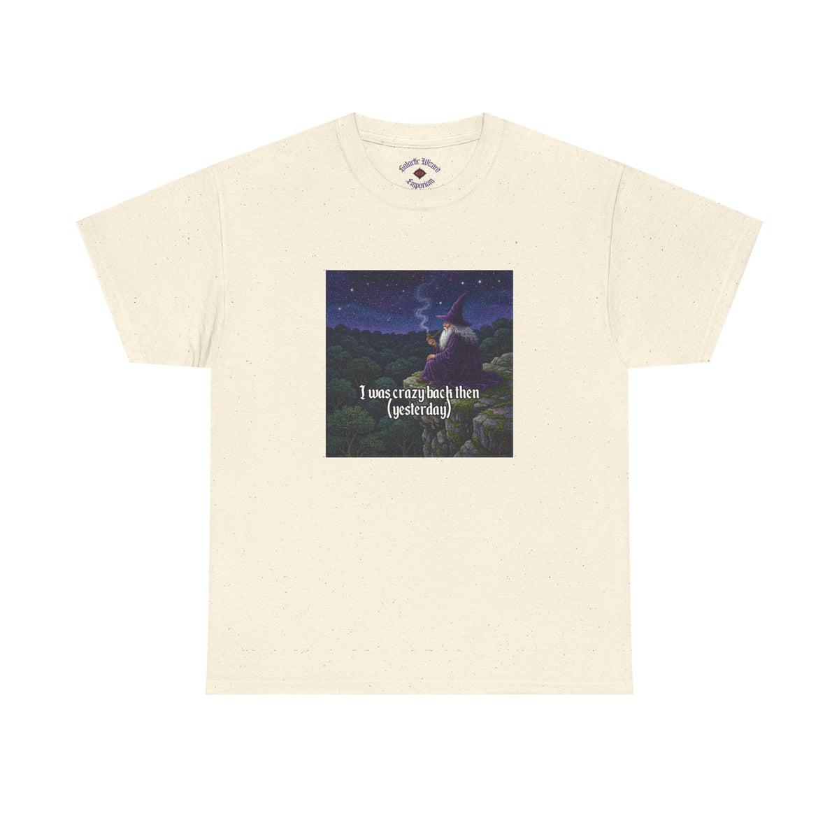 “I was crazy back then” Galactic Wizard Meme Heavyweight Cotton T-Shirt - The Galactic Wizard Emporium - T-Shirt