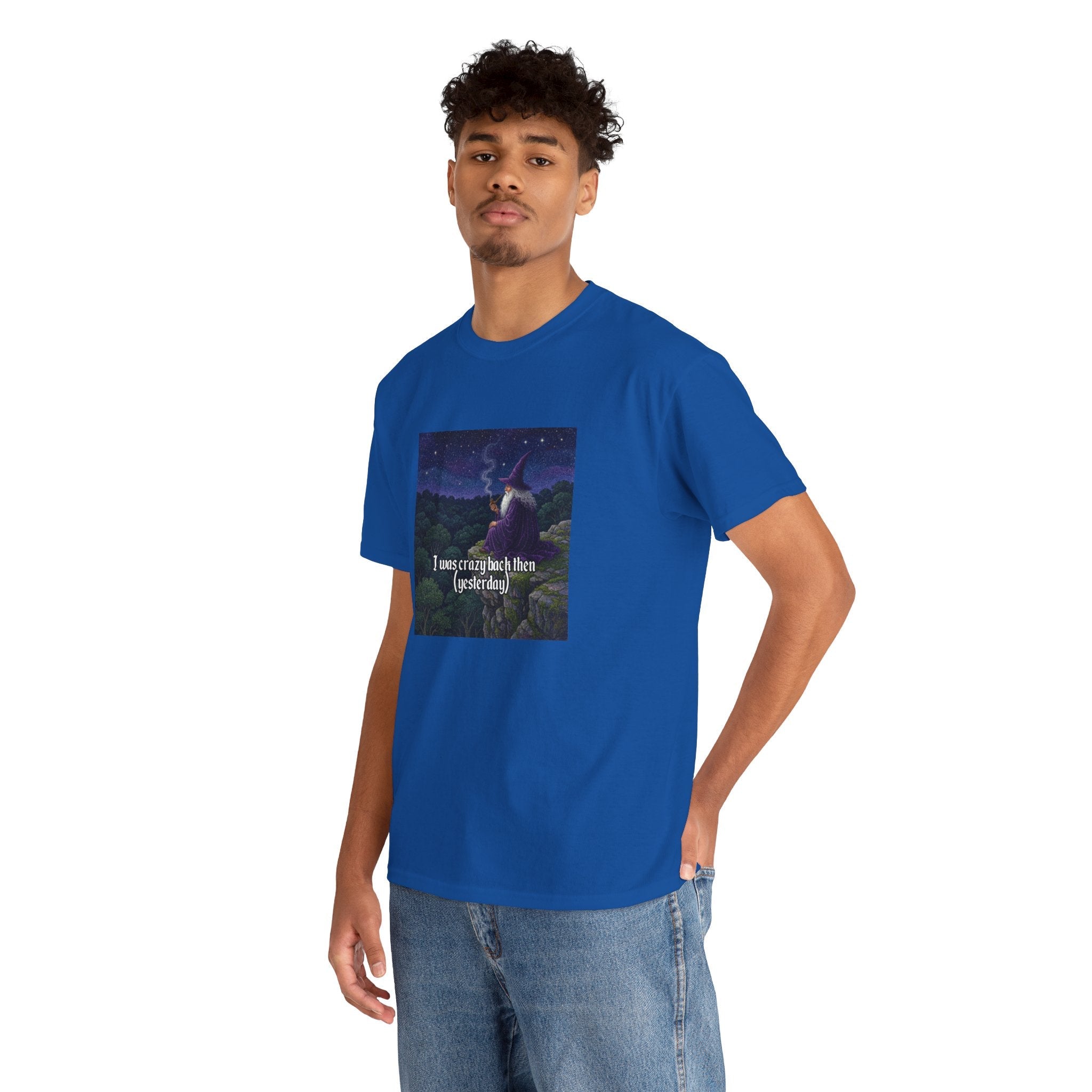 “I was crazy back then” Galactic Wizard Meme Heavyweight Cotton T-Shirt - The Galactic Wizard Emporium - T-Shirt