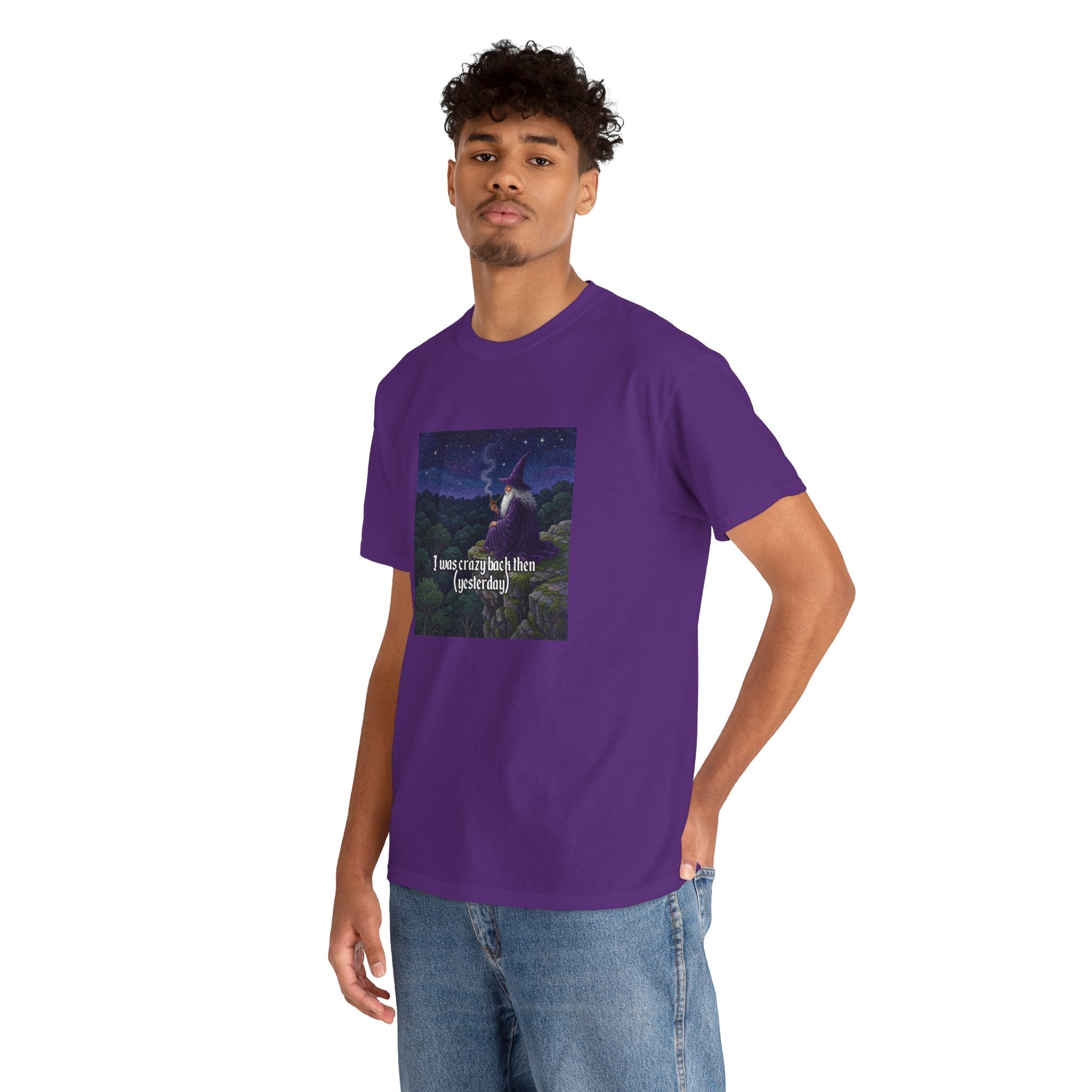 “I was crazy back then” Galactic Wizard Meme Heavyweight Cotton T-Shirt - The Galactic Wizard Emporium - T-Shirt