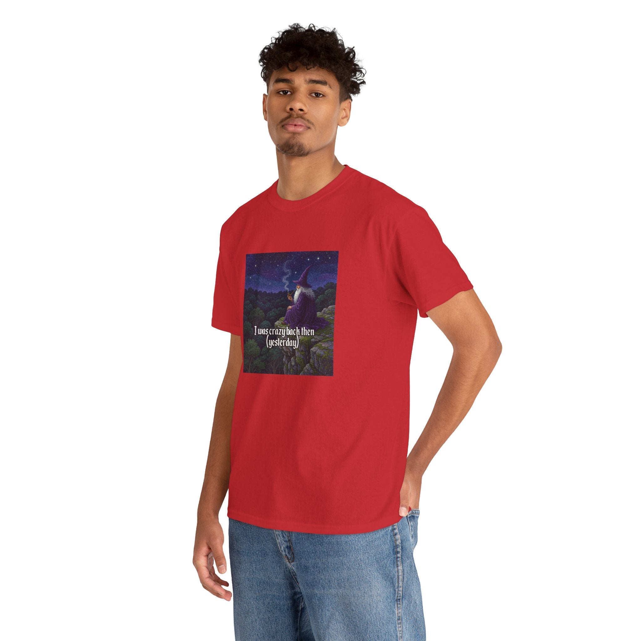 “I was crazy back then” Galactic Wizard Meme Heavyweight Cotton T-Shirt - The Galactic Wizard Emporium - T-Shirt