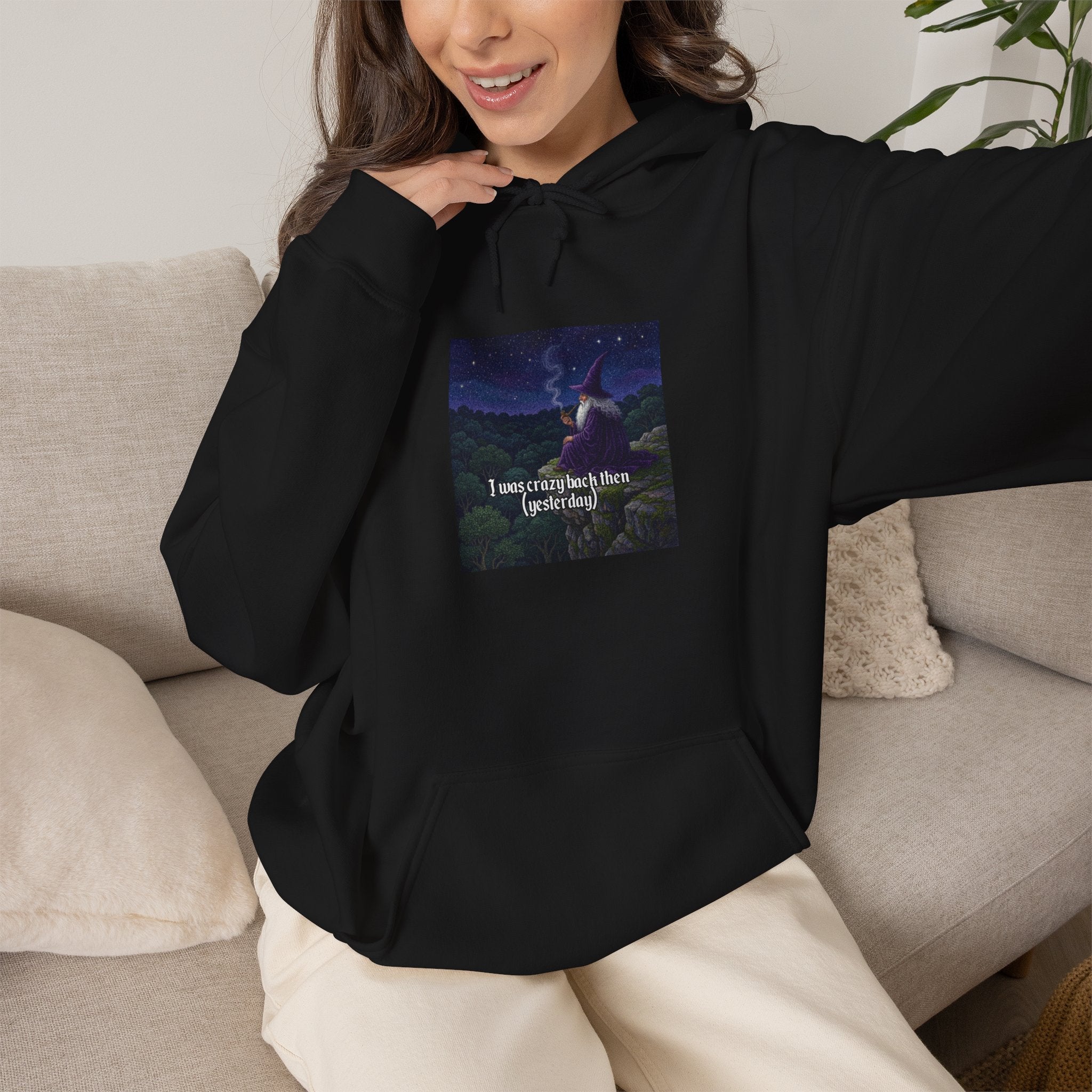 “I was crazy back then” Galactic Wizard Meme Unisex Hooded Sweatshirt - The Galactic Wizard Emporium - Hoodie