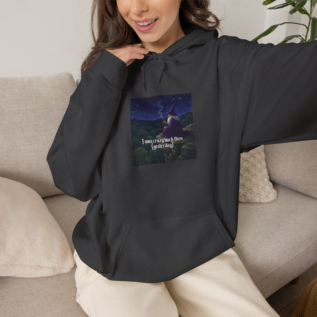 “I was crazy back then” Galactic Wizard Meme Unisex Hooded Sweatshirt - The Galactic Wizard Emporium - Hoodie