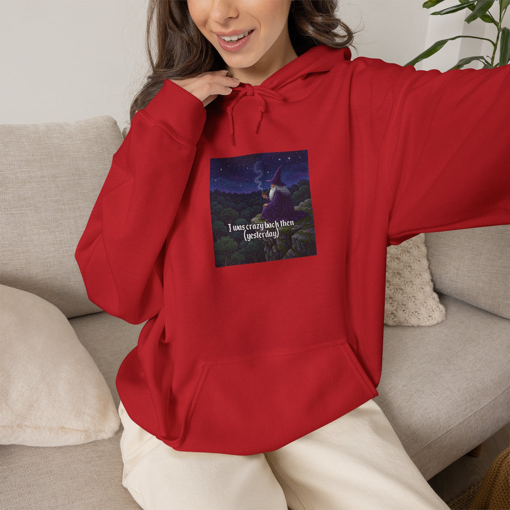 “I was crazy back then” Galactic Wizard Meme Unisex Hooded Sweatshirt - The Galactic Wizard Emporium - Hoodie