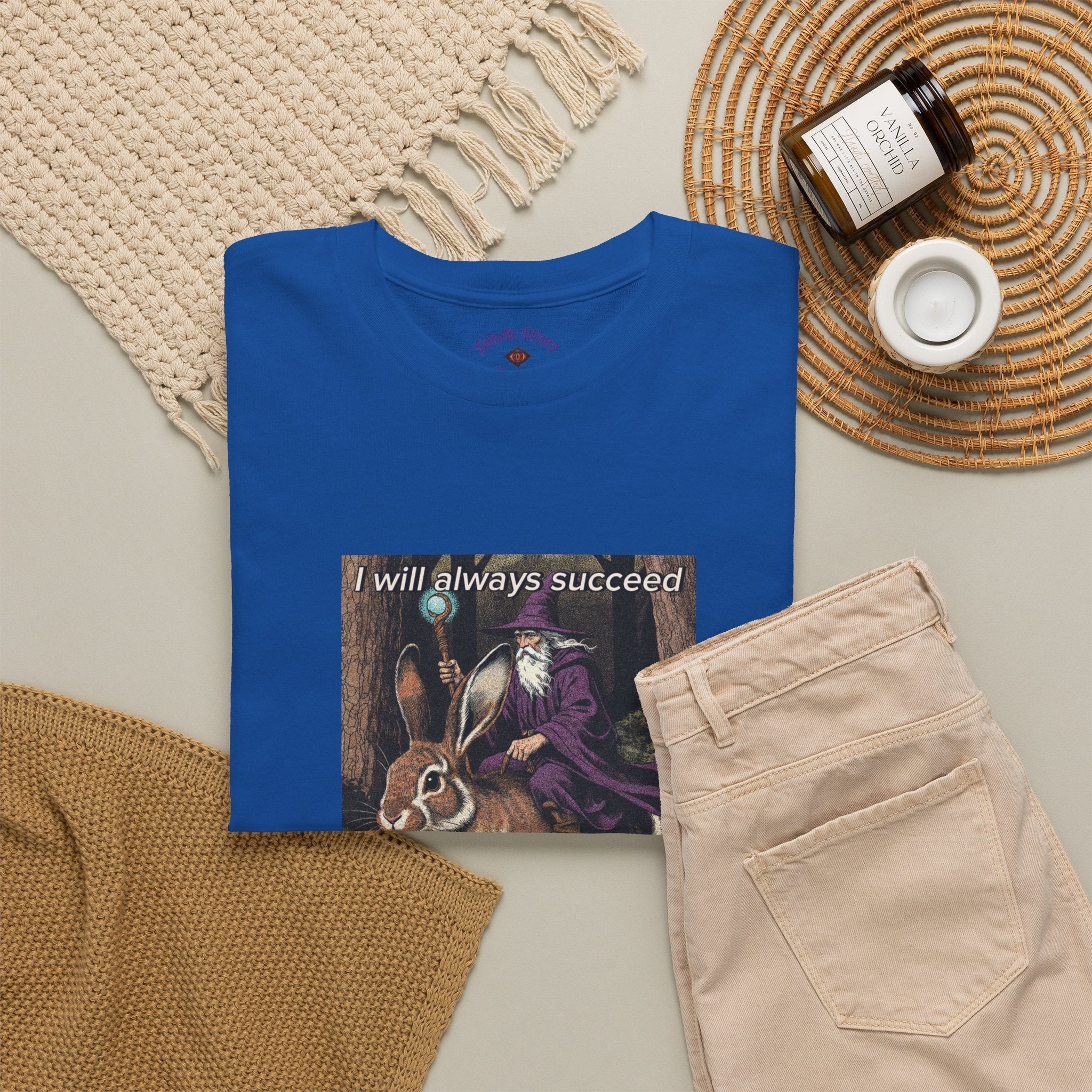 “I will always succeed because I am insane” Galactic Wizard Meme Heavyweight Cotton T-Shirt - The Galactic Wizard Emporium - T-Shirt