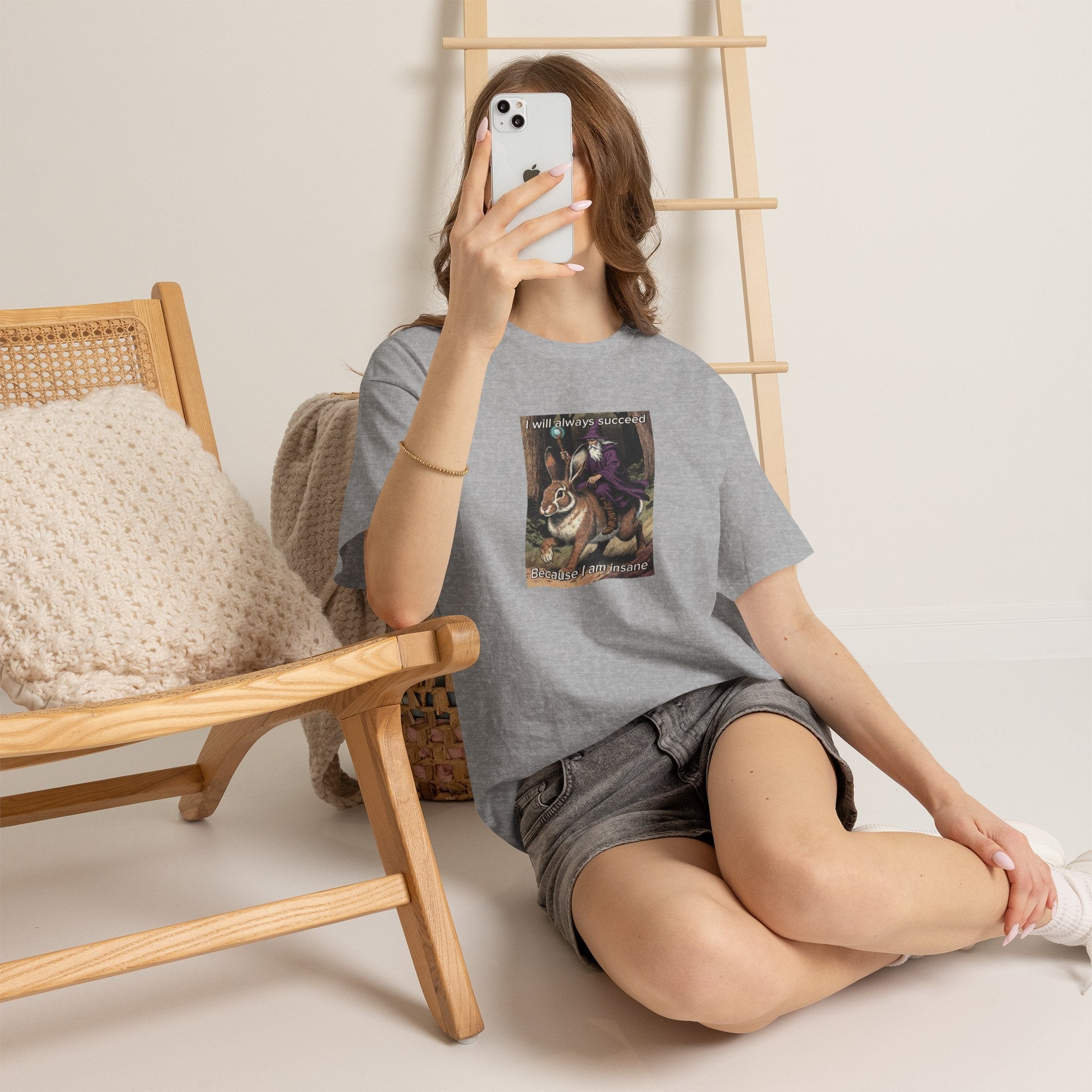 “I will always succeed because I am insane” Galactic Wizard Meme Heavyweight Cotton T-Shirt - The Galactic Wizard Emporium - T-Shirt