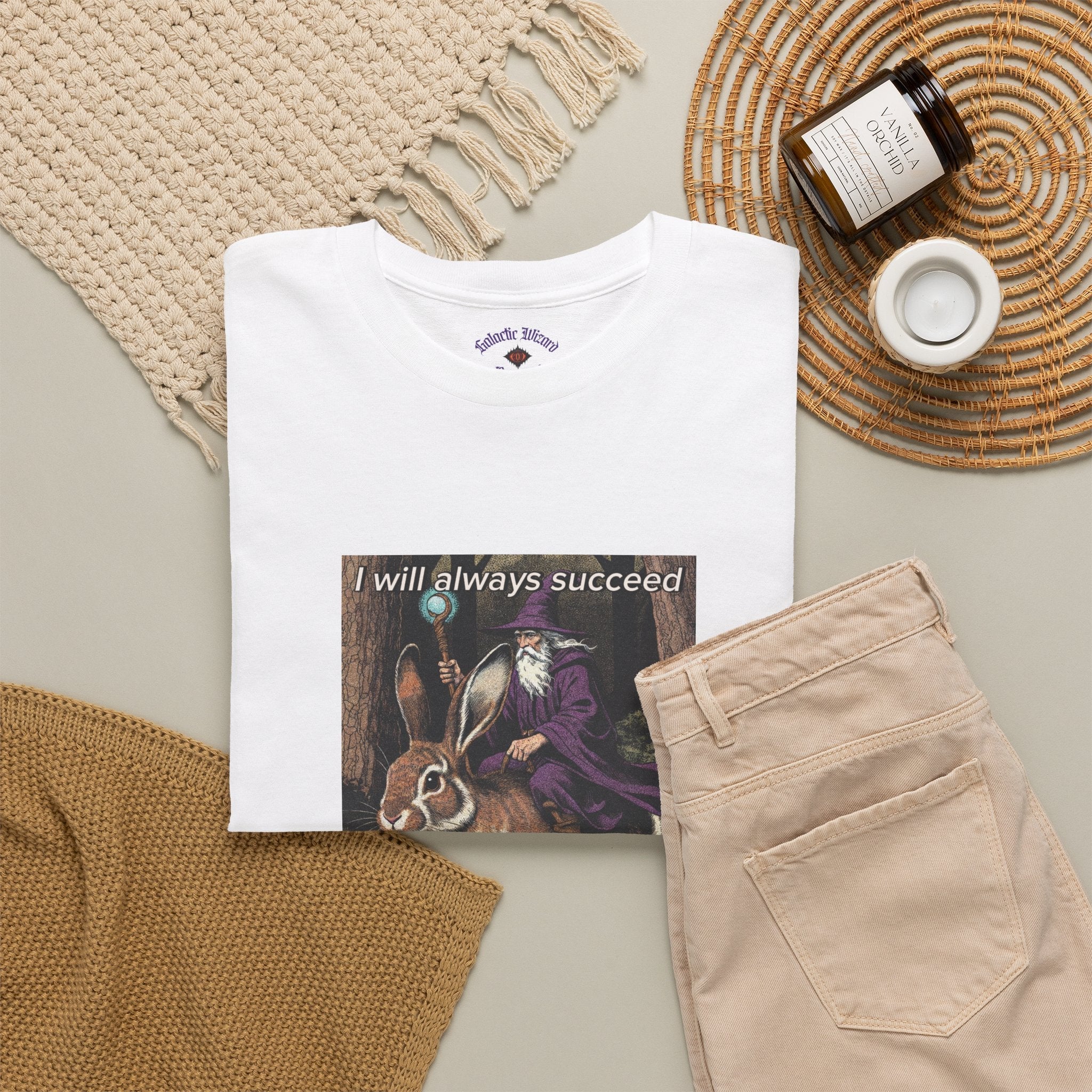 “I will always succeed because I am insane” Galactic Wizard Meme Heavyweight Cotton T-Shirt - The Galactic Wizard Emporium - T-Shirt