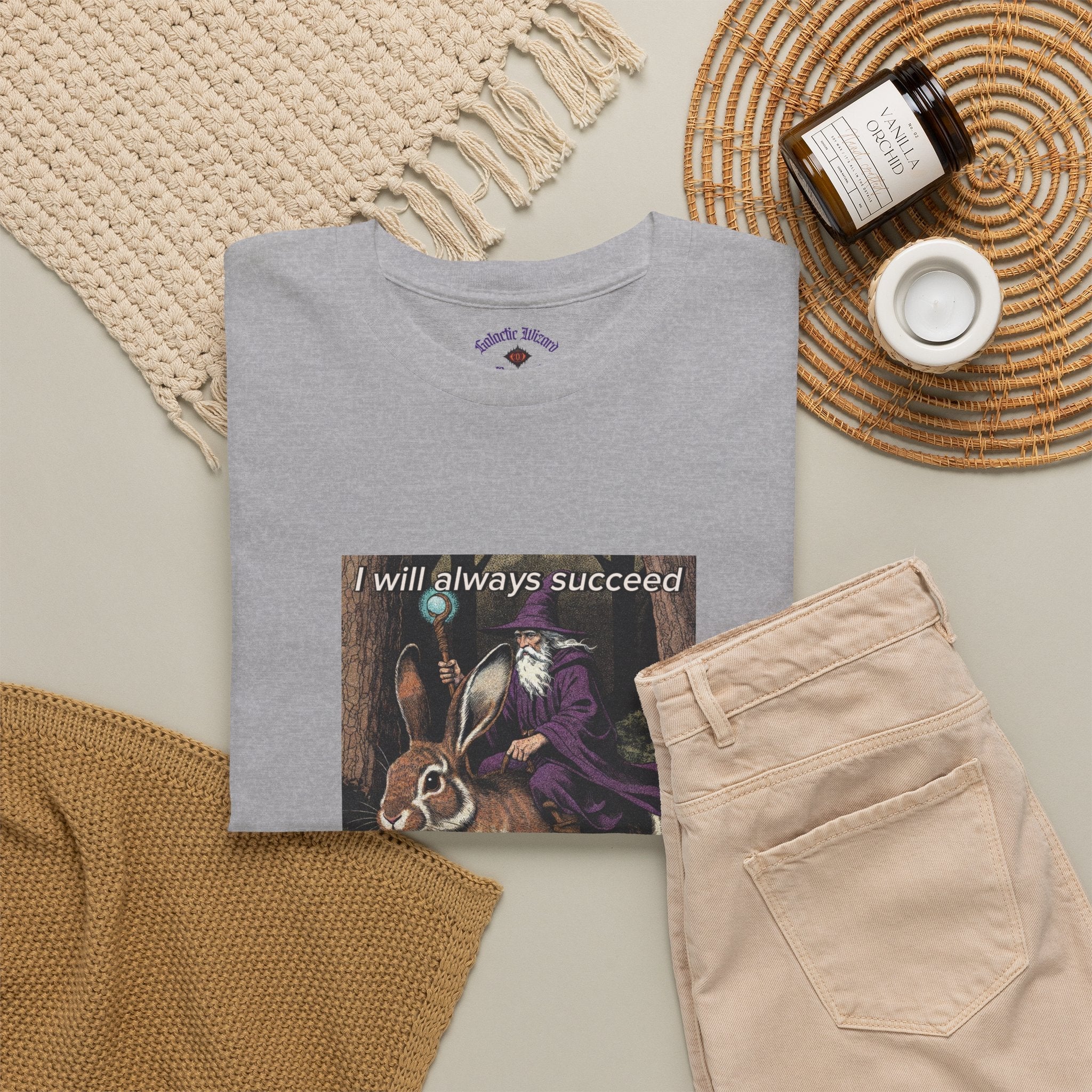“I will always succeed because I am insane” Galactic Wizard Meme Heavyweight Cotton T-Shirt - The Galactic Wizard Emporium - T-Shirt