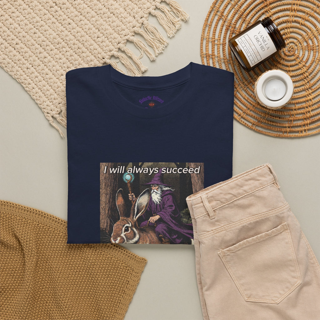 “I will always succeed because I am insane” Galactic Wizard Meme Heavyweight Cotton T-Shirt - The Galactic Wizard Emporium - T-Shirt