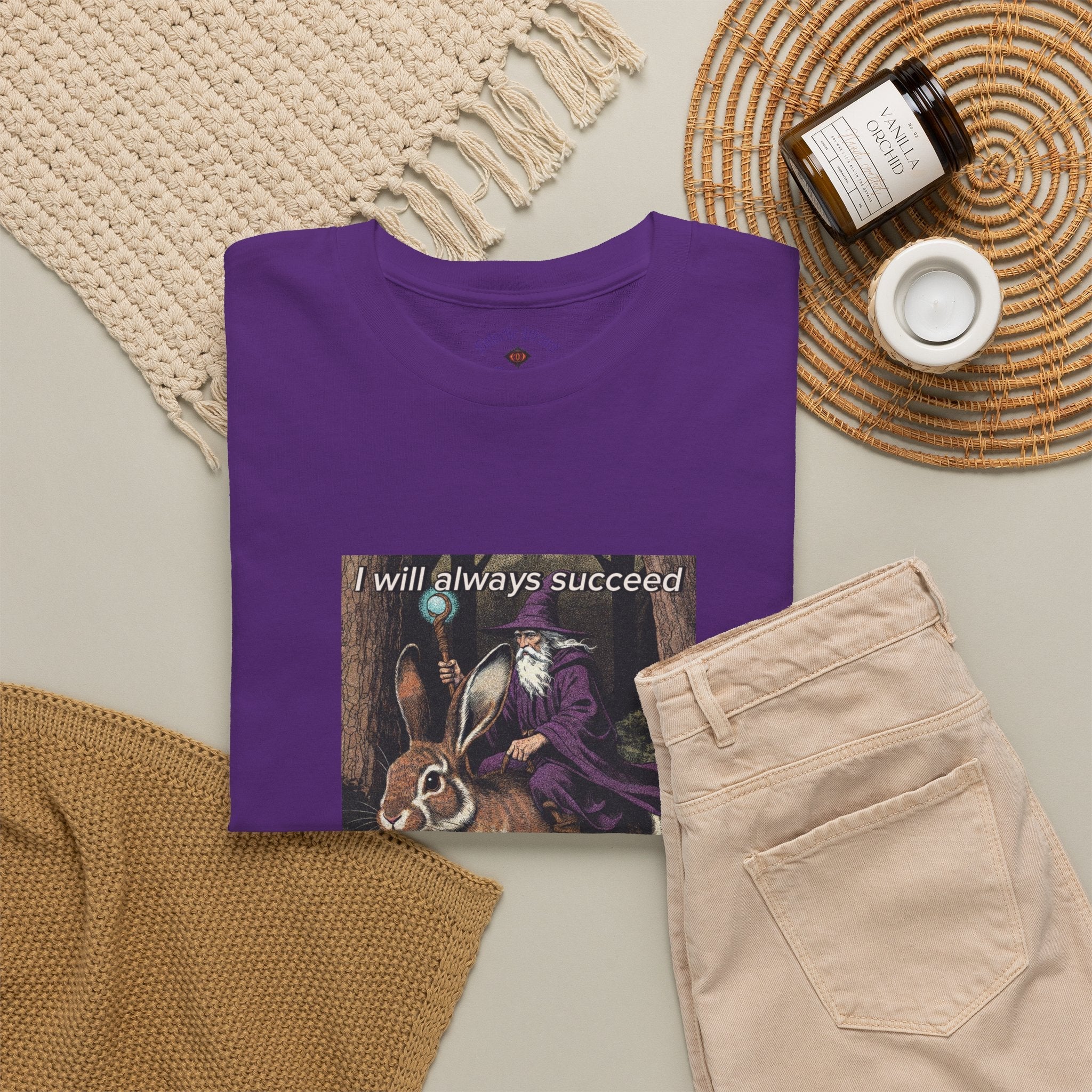 “I will always succeed because I am insane” Galactic Wizard Meme Heavyweight Cotton T-Shirt - The Galactic Wizard Emporium - T-Shirt