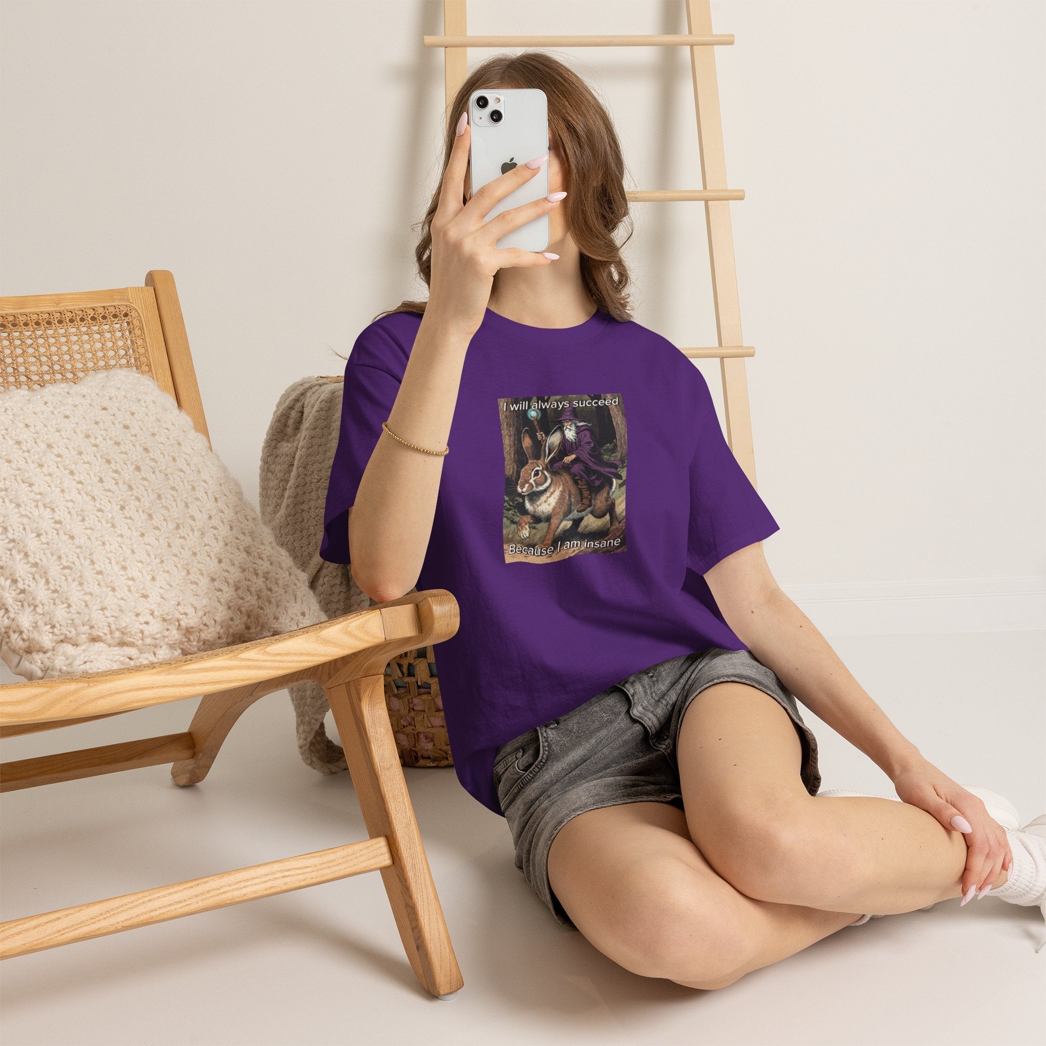 “I will always succeed because I am insane” Galactic Wizard Meme Heavyweight Cotton T-Shirt - The Galactic Wizard Emporium - T-Shirt