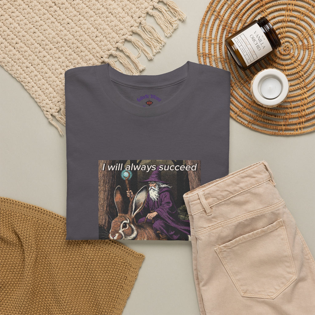 “I will always succeed because I am insane” Galactic Wizard Meme Heavyweight Cotton T-Shirt - The Galactic Wizard Emporium - T-Shirt