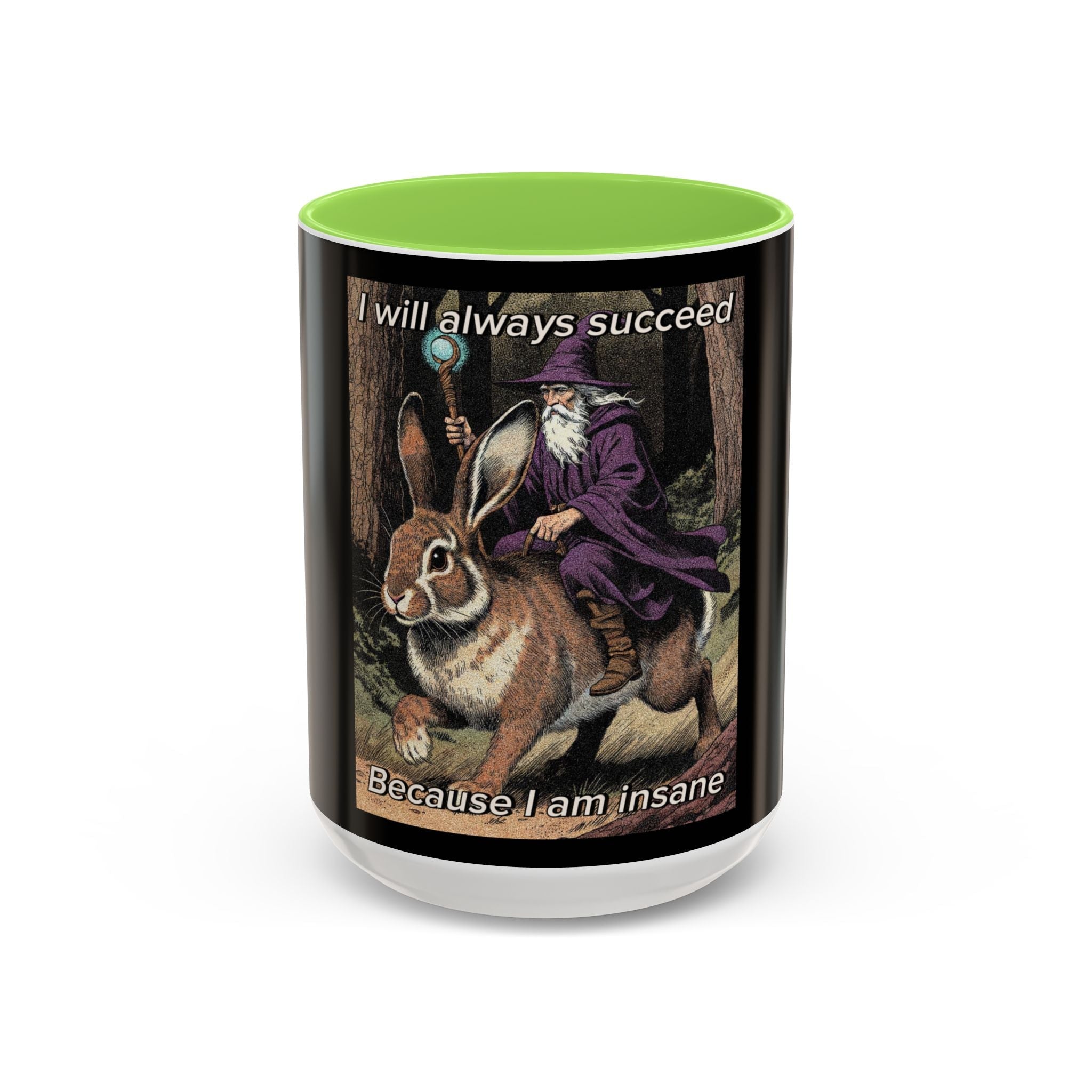 “I will always succeed because I’m insane" (11oz/15oz) Galactic Wizard Meme Mug - The Galactic Wizard Emporium - Mug