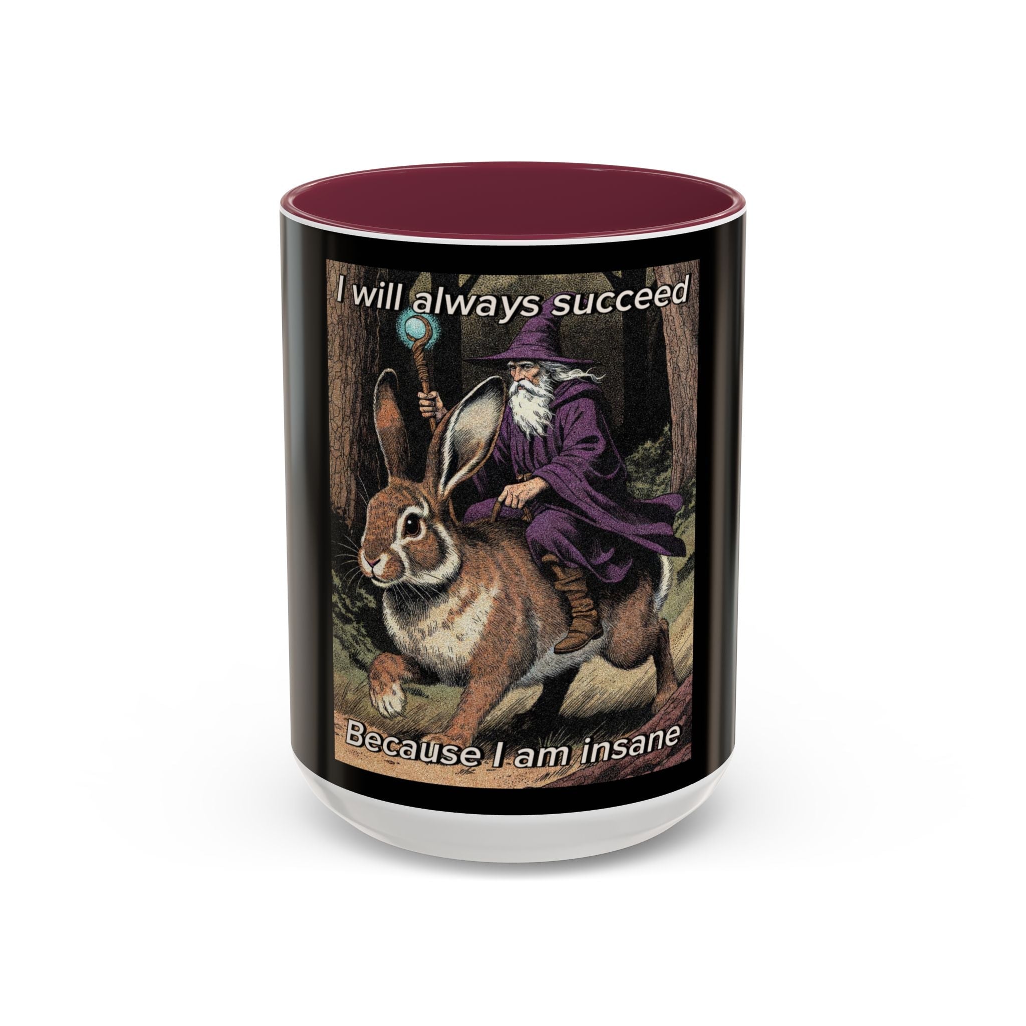 “I will always succeed because I’m insane" (11oz/15oz) Galactic Wizard Meme Mug - The Galactic Wizard Emporium - Mug