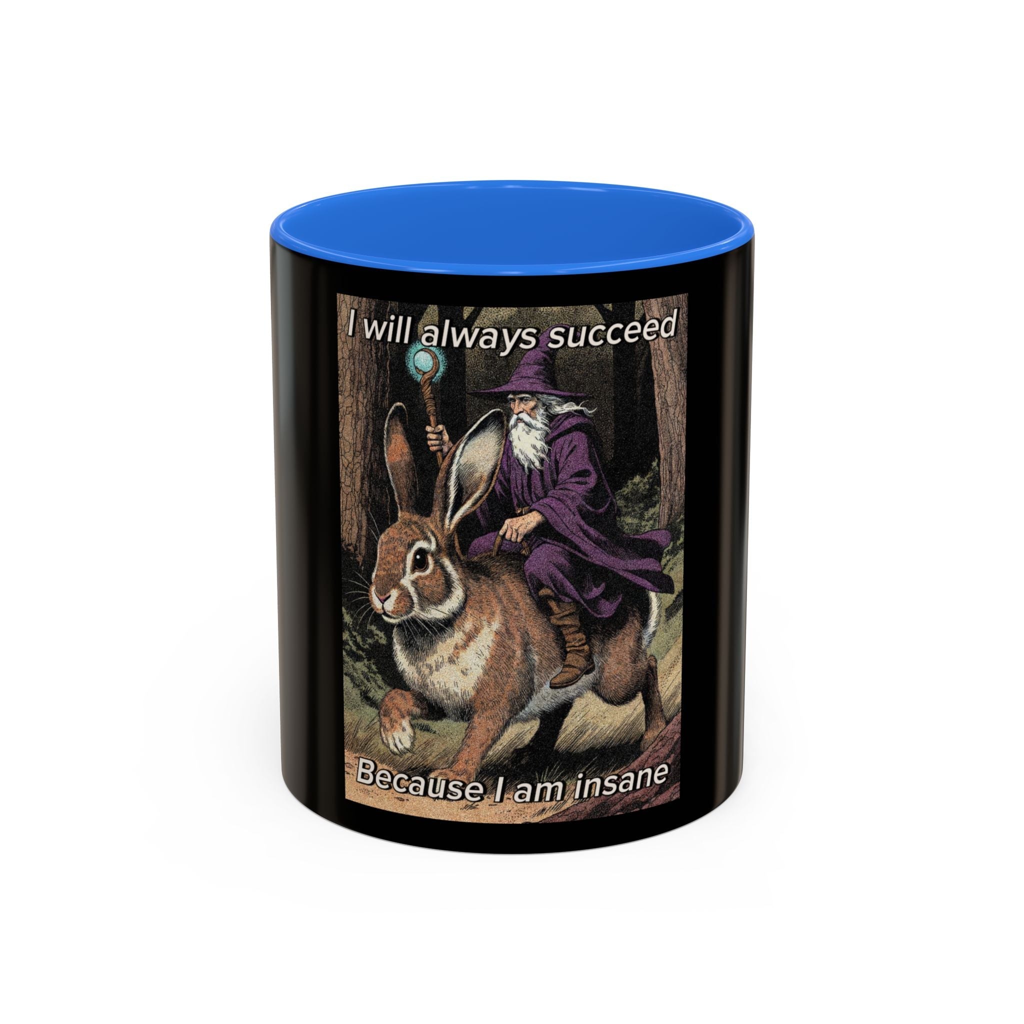 “I will always succeed because I’m insane" (11oz/15oz) Galactic Wizard Meme Mug - The Galactic Wizard Emporium - Mug